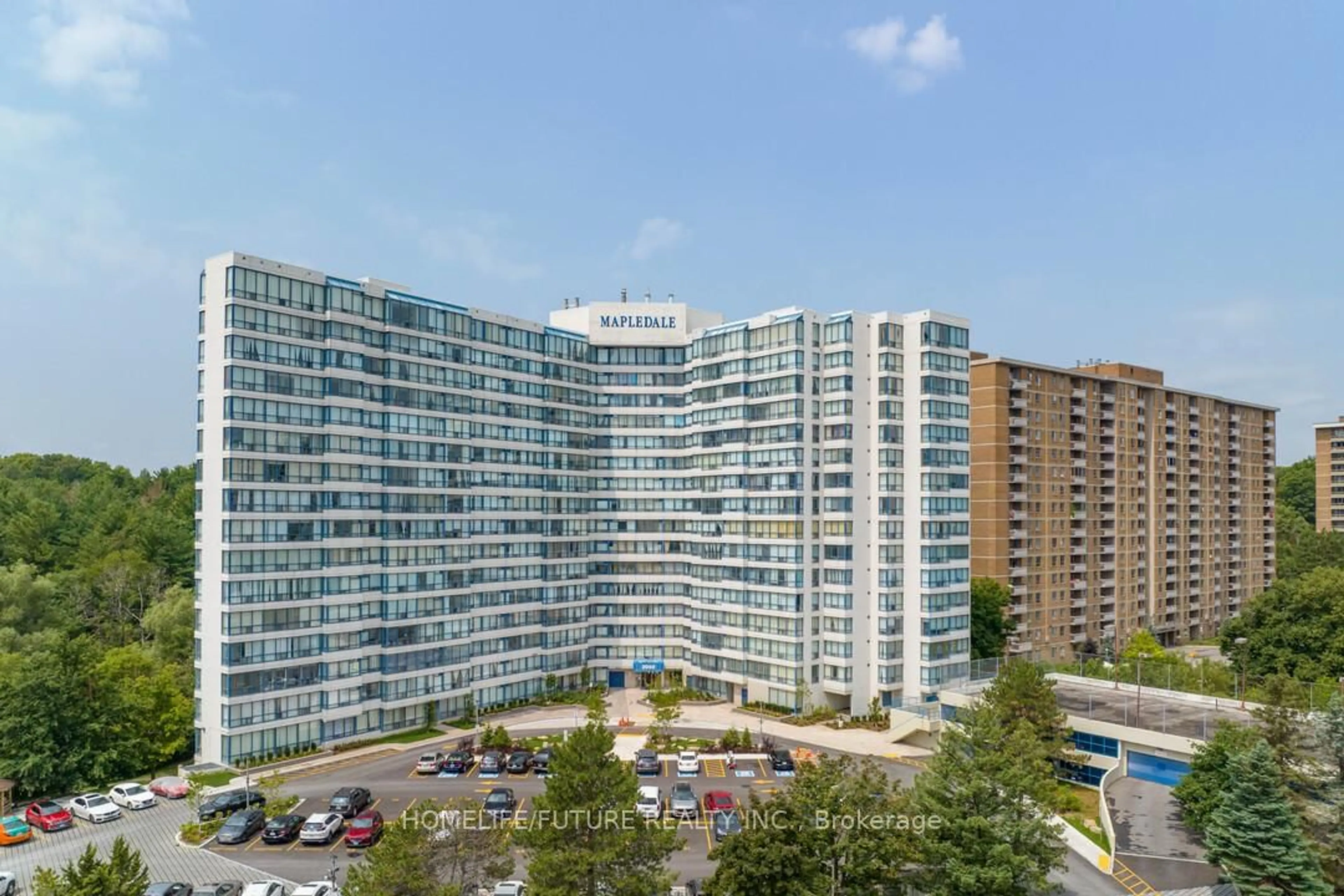 A pic from outside/outdoor area/front of a property/back of a property/a pic from drone, city buildings view from balcony for 3050 Ellesmere Rd #1102, Toronto Ontario M1E 5E6