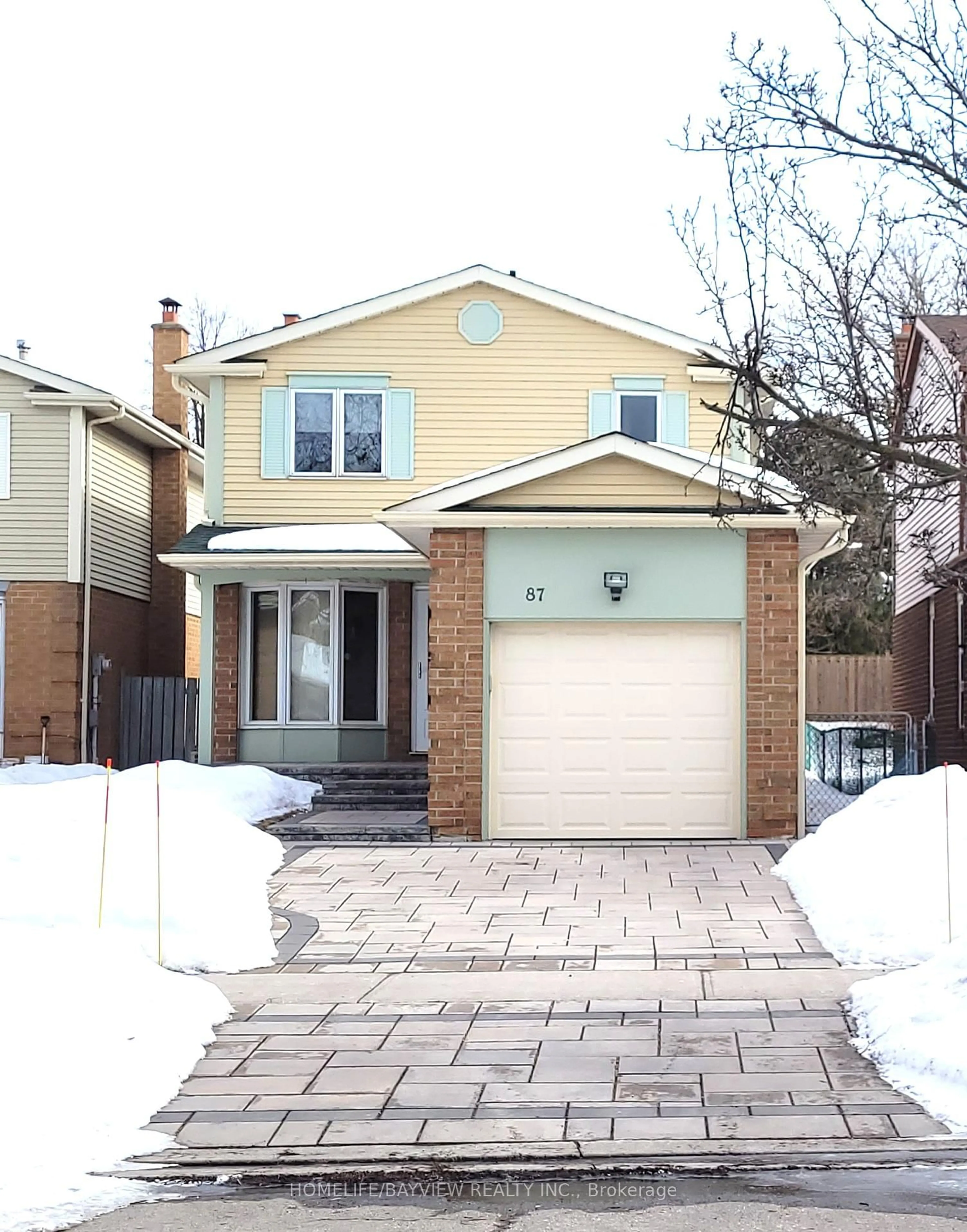 Home with brick exterior material, street for 87 Moorehouse Dr, Toronto Ontario M1V 2E2