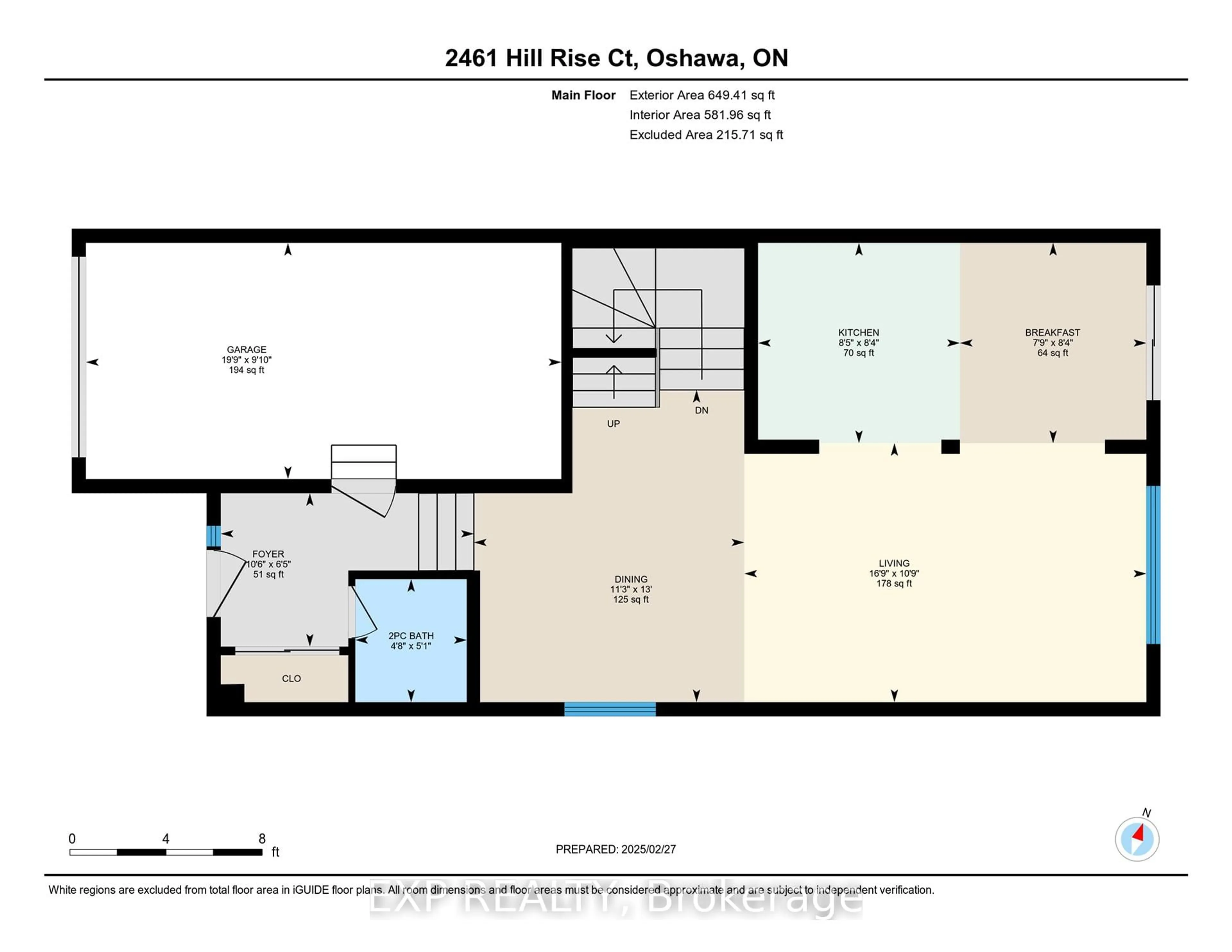 Floor plan for 2461 Hill Rise Crt, Oshawa Ontario L1L 0J5