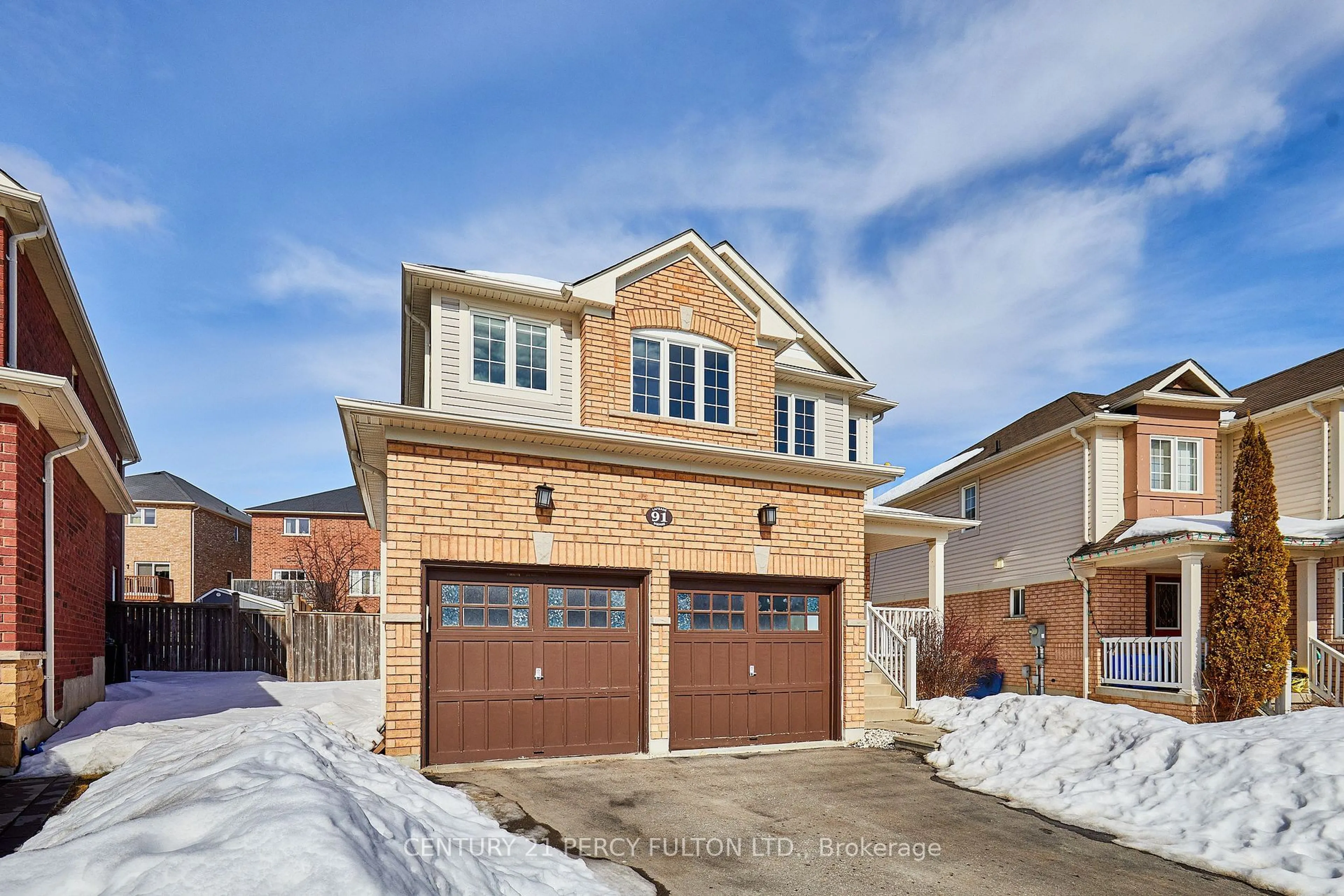 Home with brick exterior material, street for 91 Laprade Sq, Clarington Ontario L1C 0C9