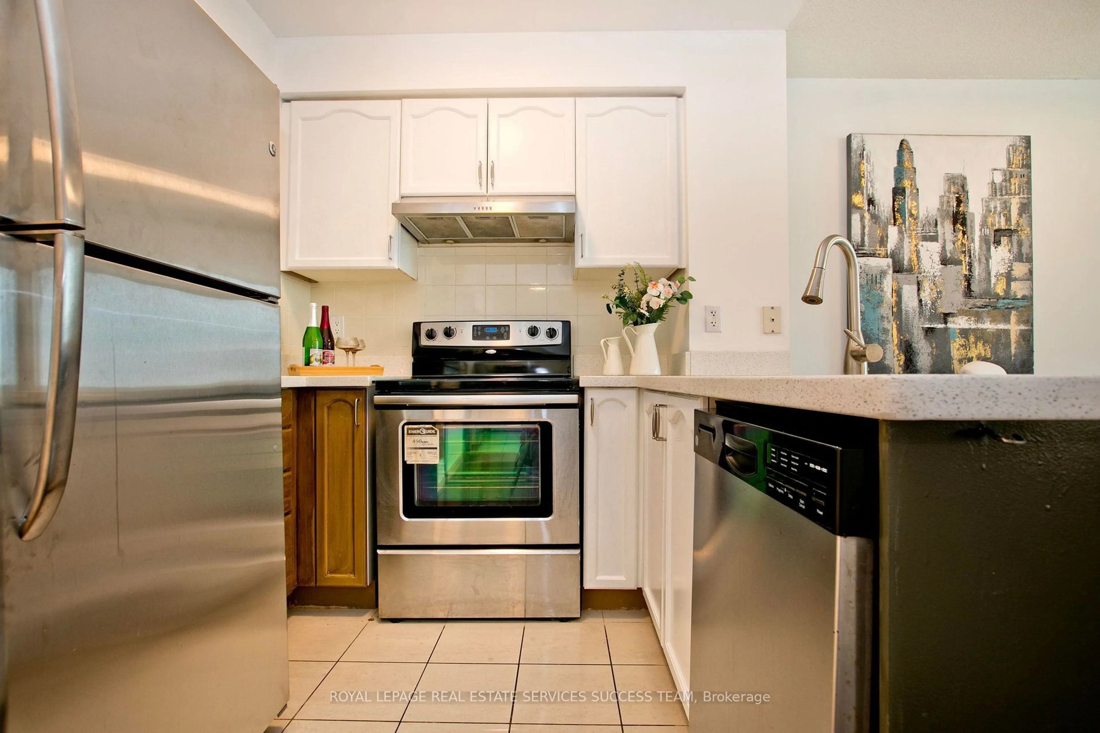 Standard kitchen, ceramic/tile floor for 50 Brian Harrison Way #2001, Toronto Ontario M1P 5J4