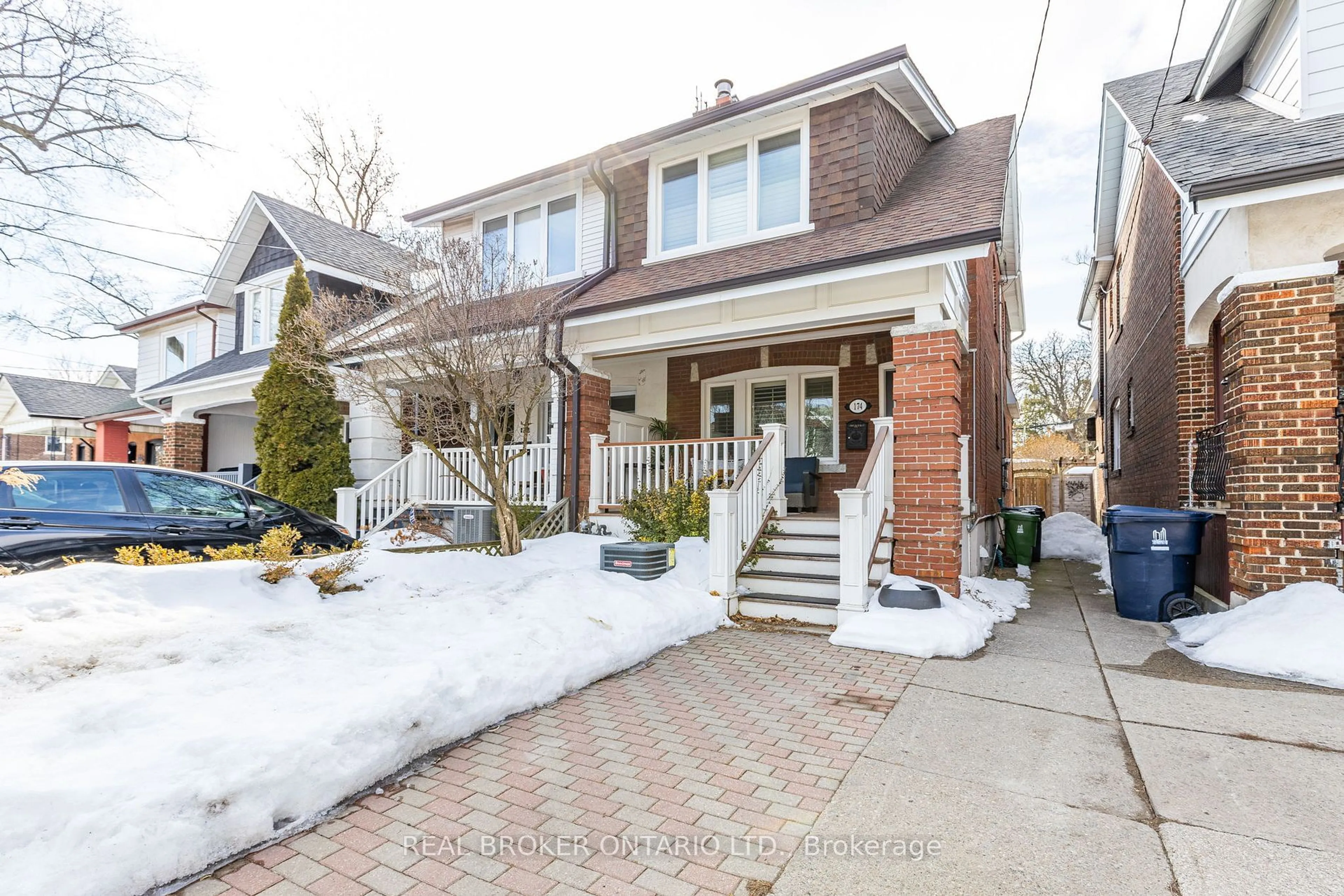 Home with brick exterior material, street for 174 Monarch Park Ave, Toronto Ontario M4J 4R8