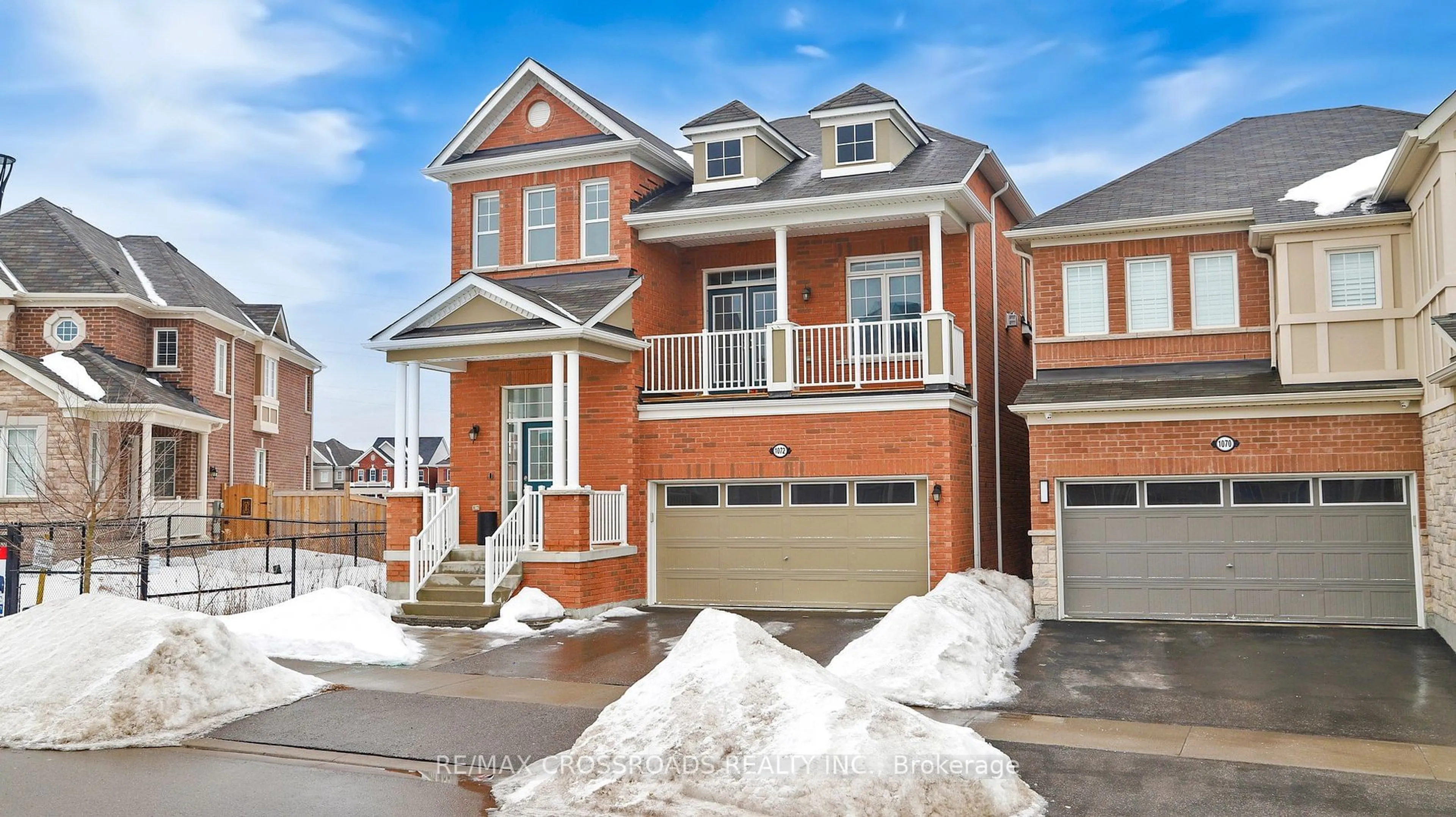 Home with brick exterior material, street for 1072 Foxtail Cres, Pickering Ontario L1X 0E7