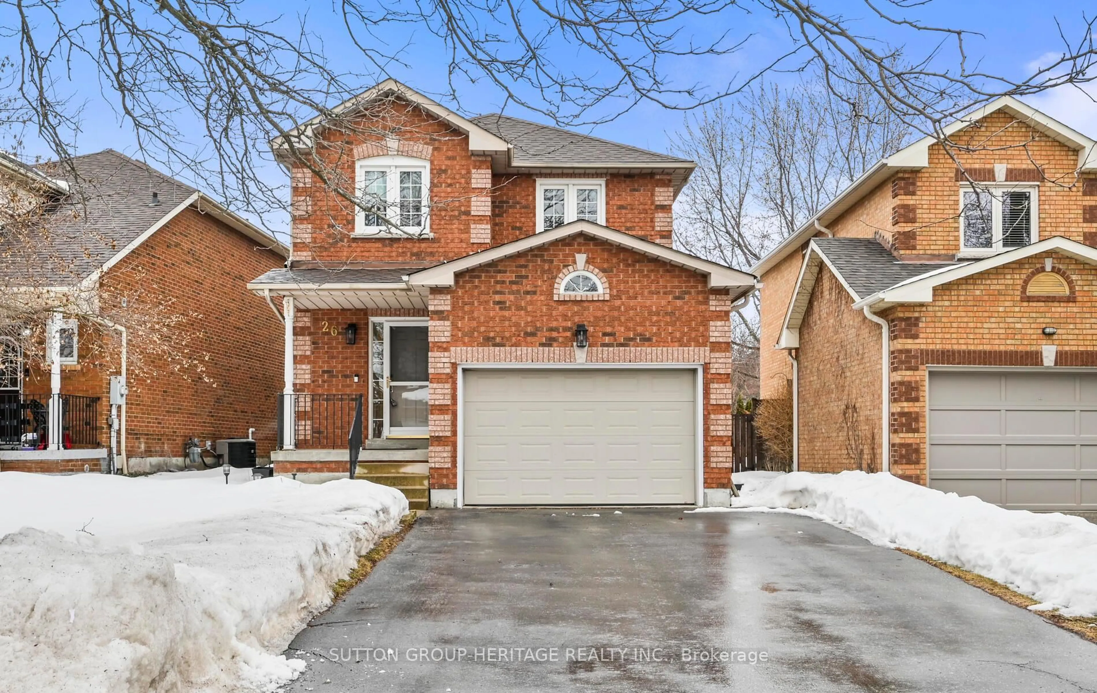 Home with brick exterior material, street for 26 Glenmore Dr, Whitby Ontario L1N 9J8