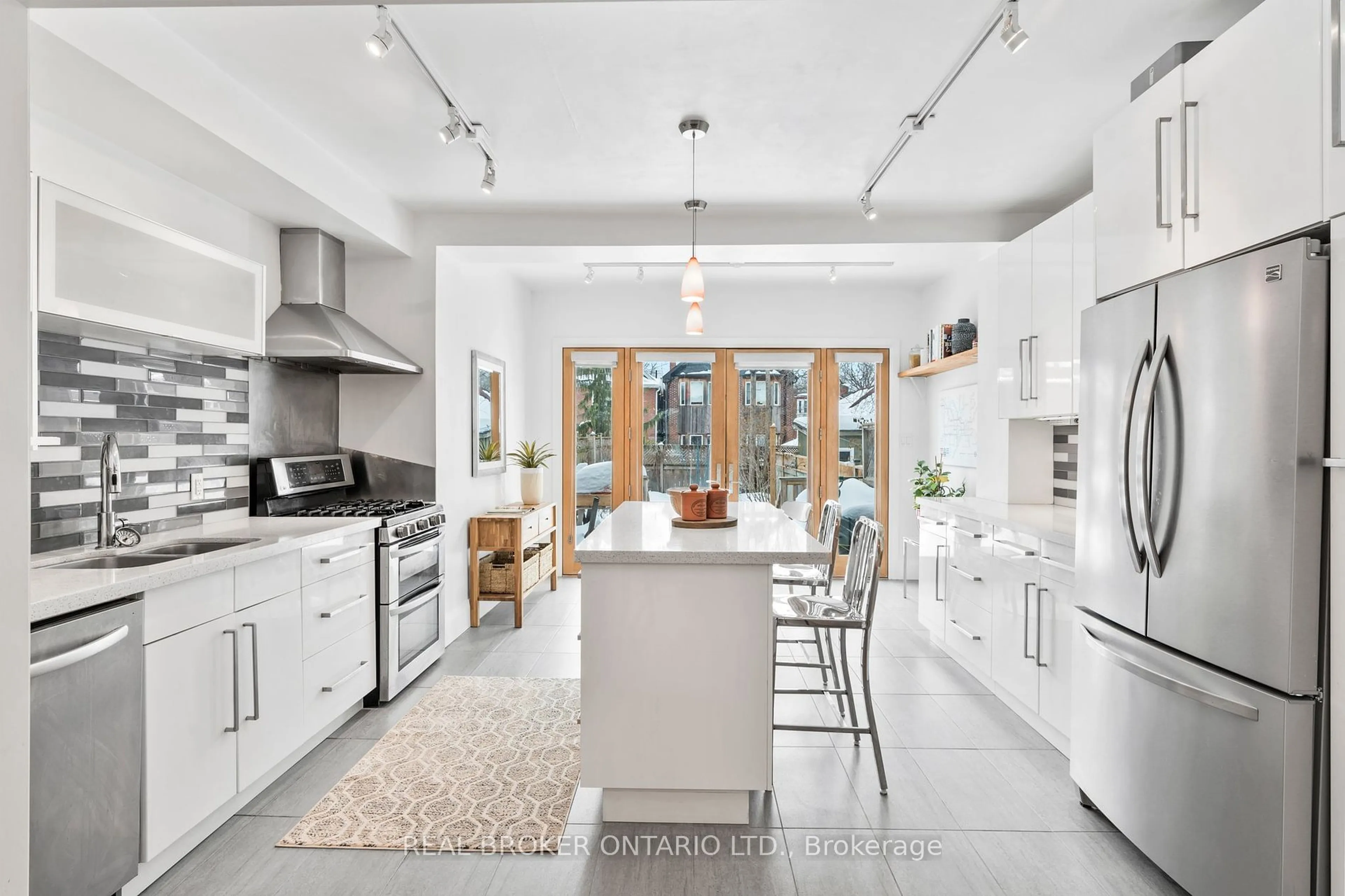 Contemporary kitchen, ceramic/tile floor for 32 Monarch Park Ave, Toronto Ontario M4J 4P8