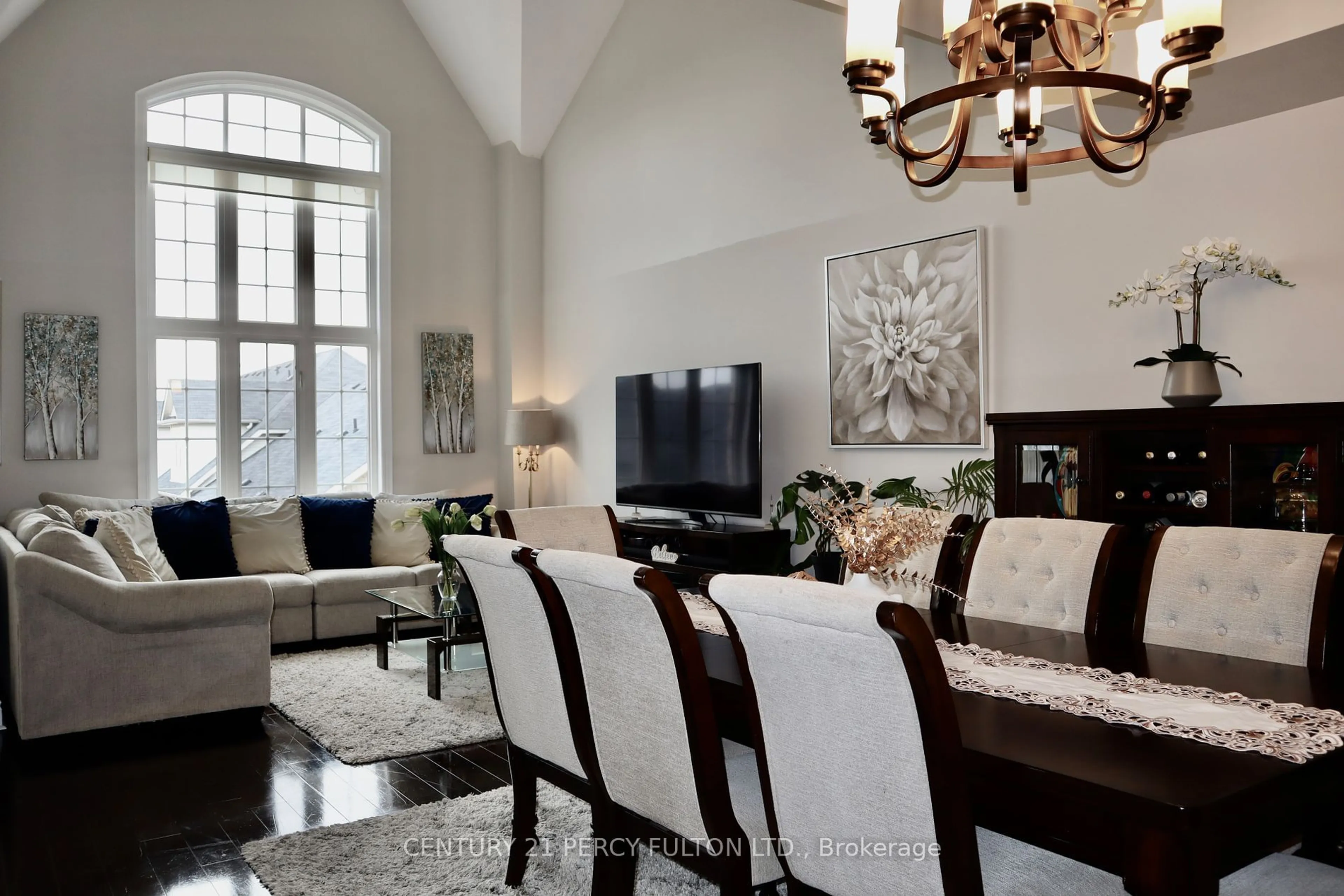 Living room with furniture, ceramic/tile floor for 48 Lovegrove Lane, Ajax Ontario L1S 0E7