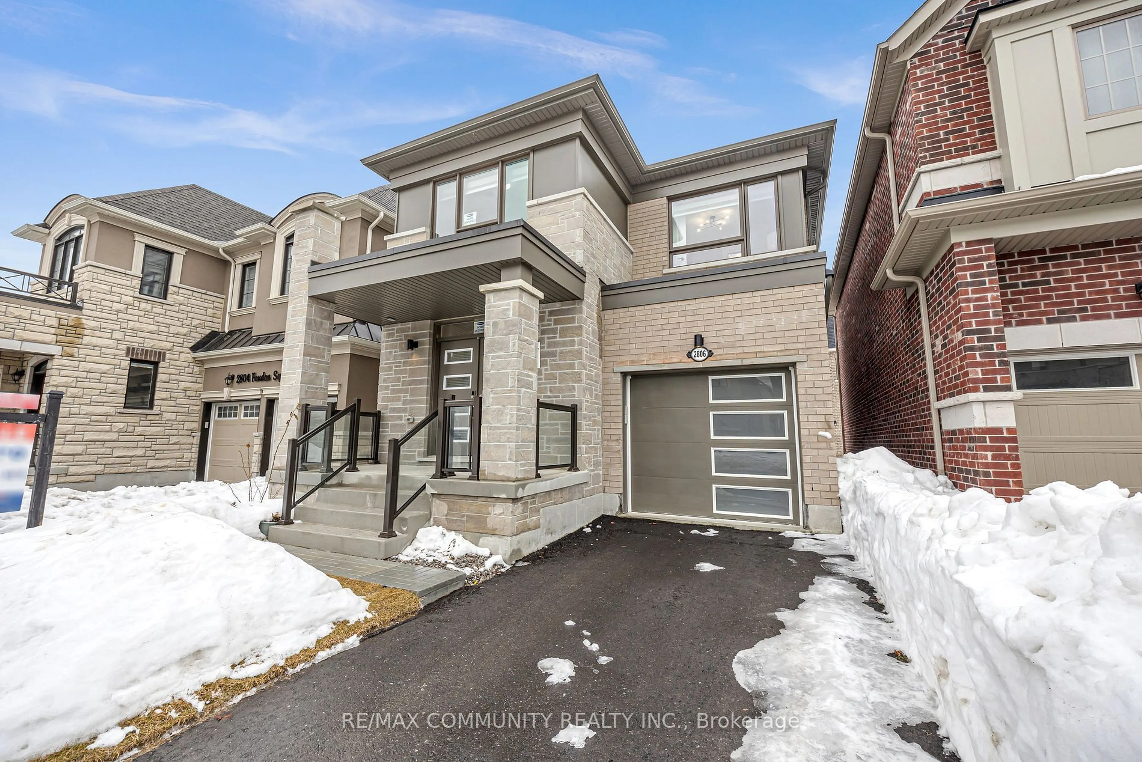 Home with brick exterior material, street for 2806 Foxden Sq, Pickering Ontario L1X 0N9