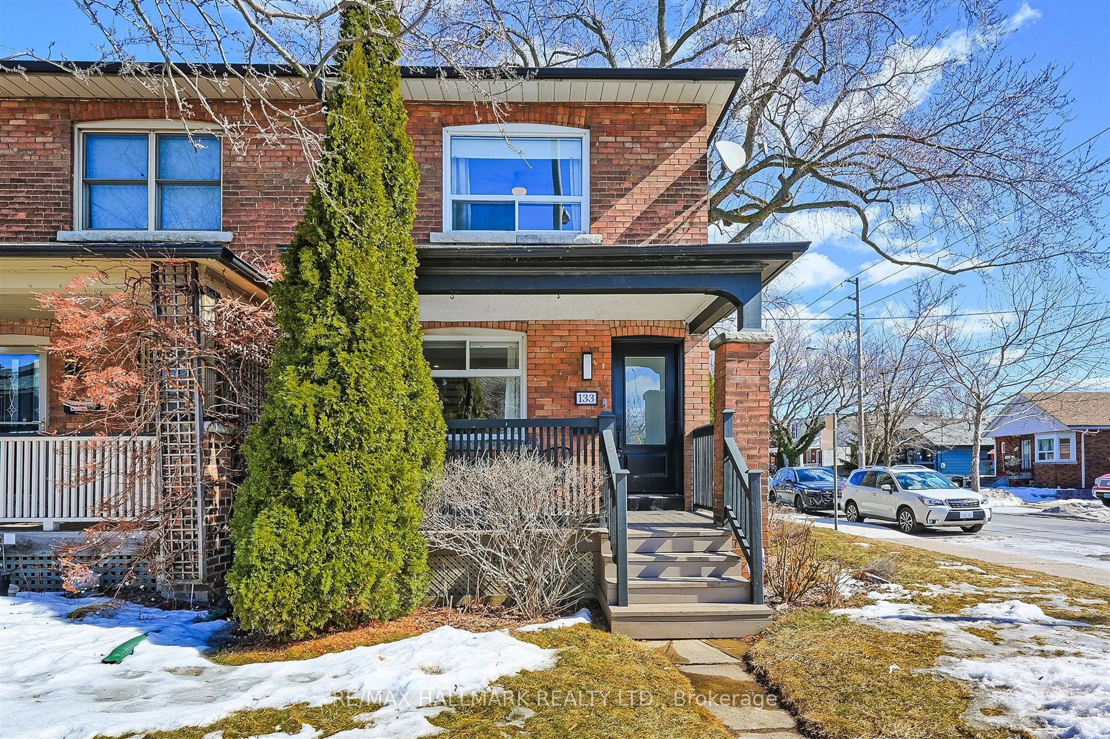 Home with brick exterior material, street for 133 Woodycrest Ave, Toronto Ontario M4J 3B7