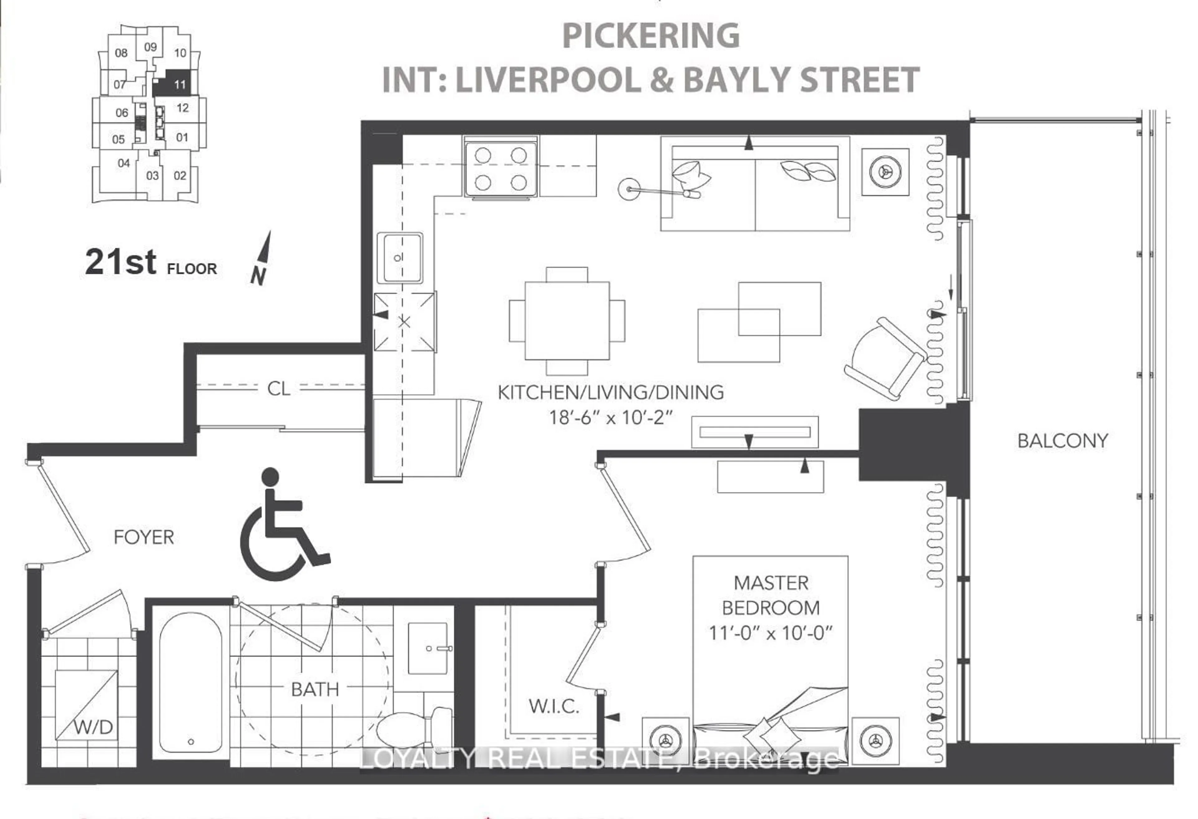 Floor plan for 1455 Celebration Dr #2111, Pickering Ontario L1W 0C3