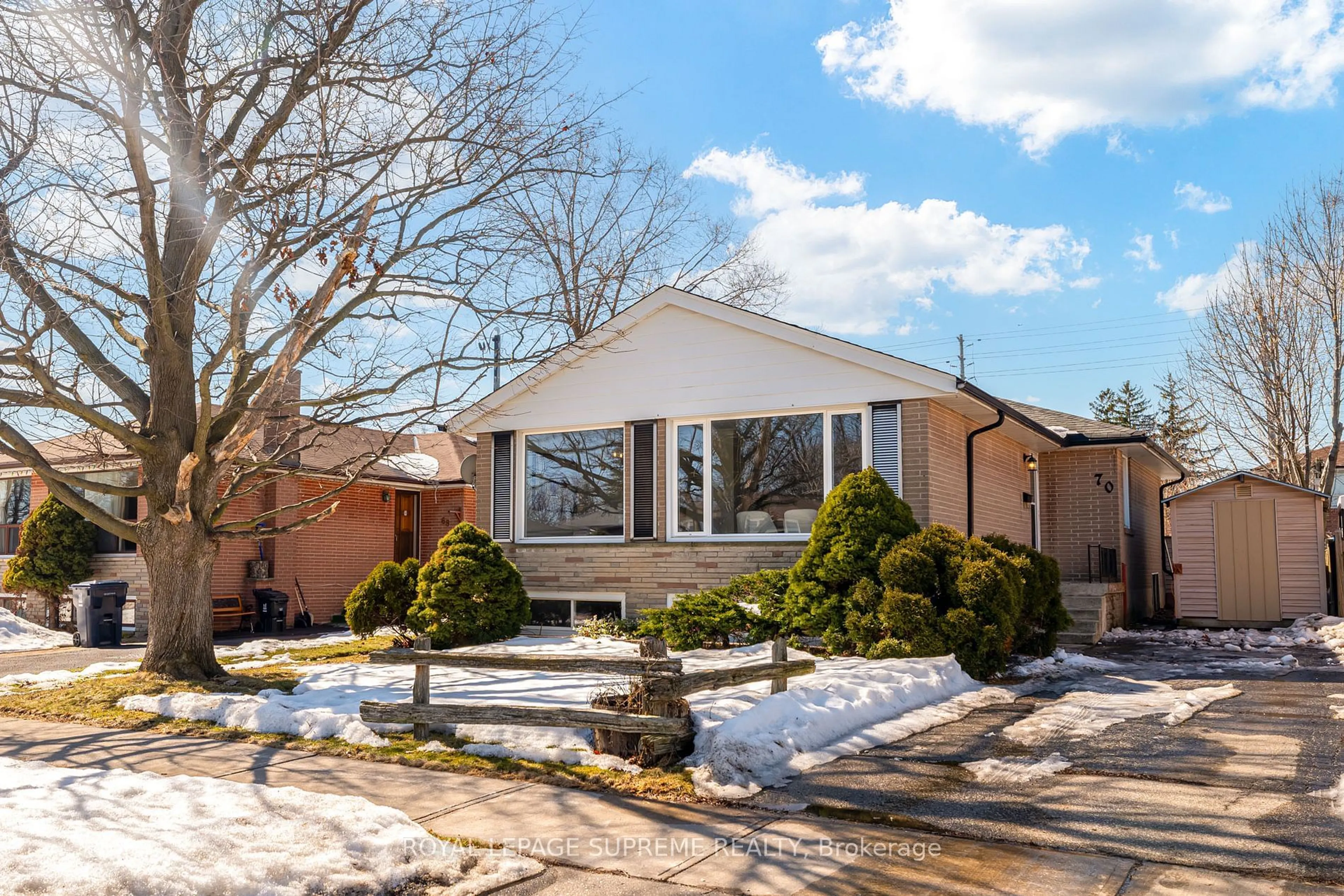 Home with brick exterior material, street for 70 Milford Haven Dr, Toronto Ontario M1G 3C8