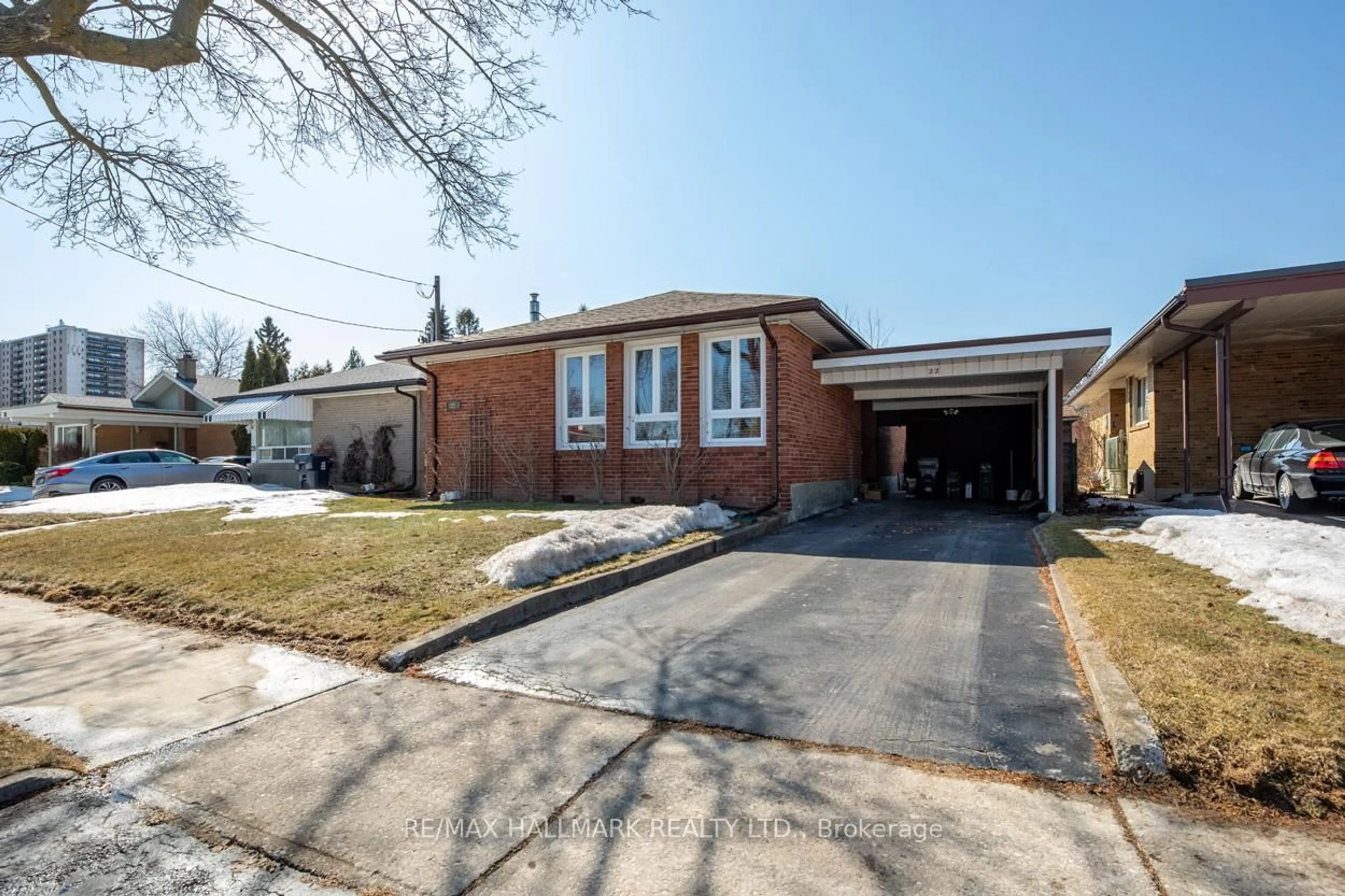 Home with brick exterior material, street for 22 Kitson Dr, Toronto Ontario M1M 3C8