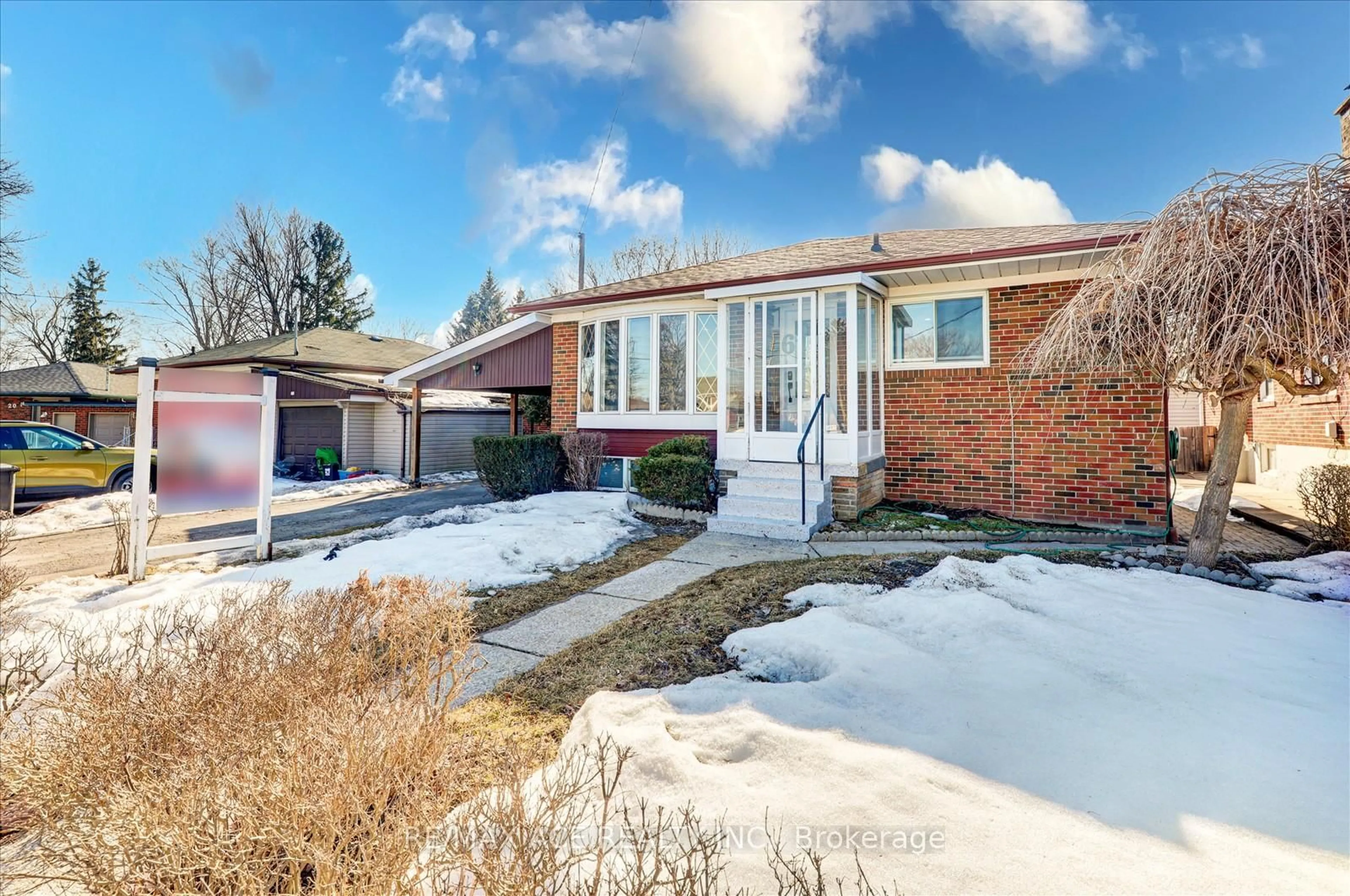 Home with brick exterior material, street for 16 Roseglor Cres, Toronto Ontario M1P 3T6