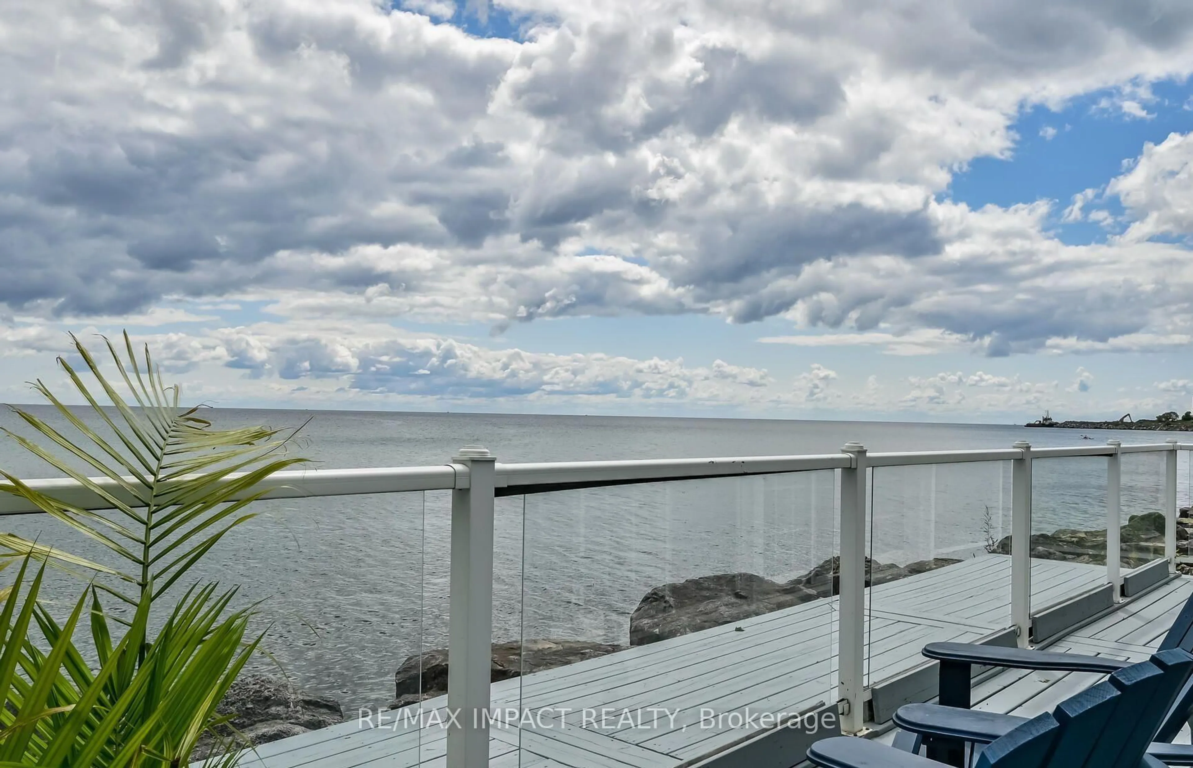 Patio, water/lake/river/ocean view for 59 Cedar Crest Beach Rd, Clarington Ontario L1C 4B2