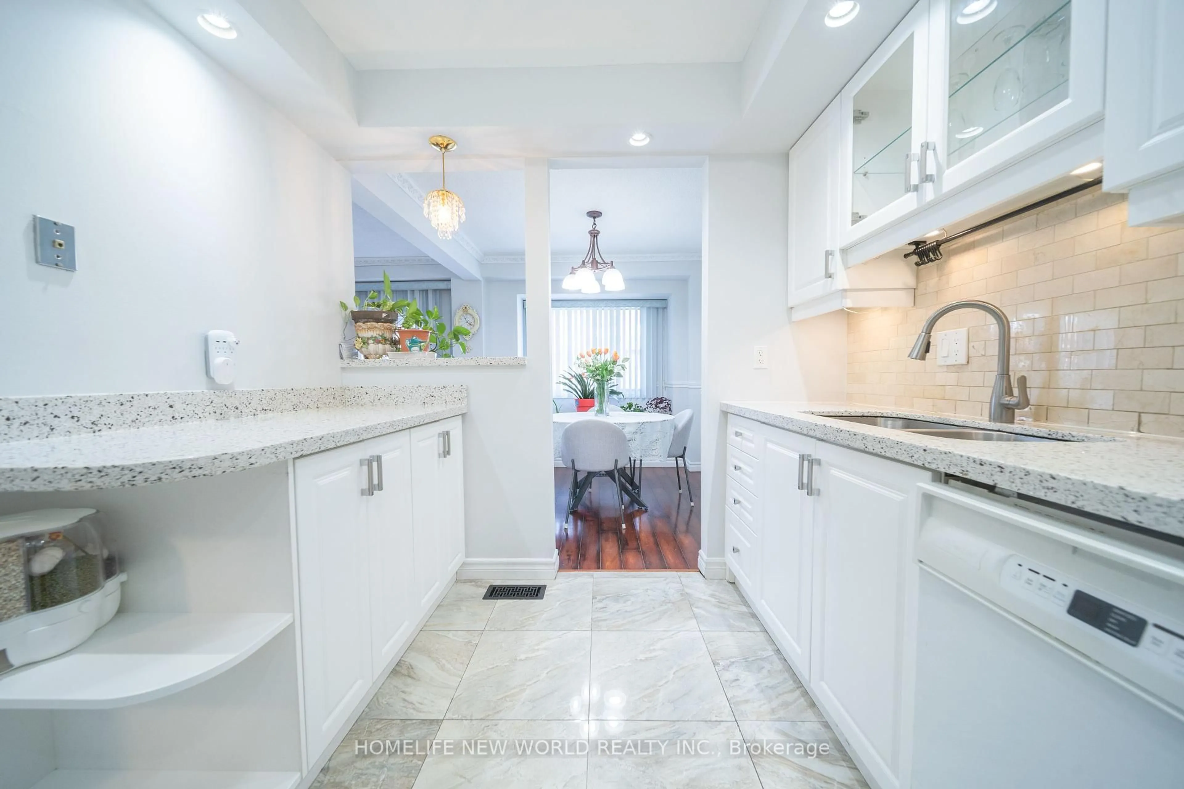 Contemporary kitchen, ceramic/tile floor for 20 Fundy Bay Blvd, Toronto Ontario M1W 3A3