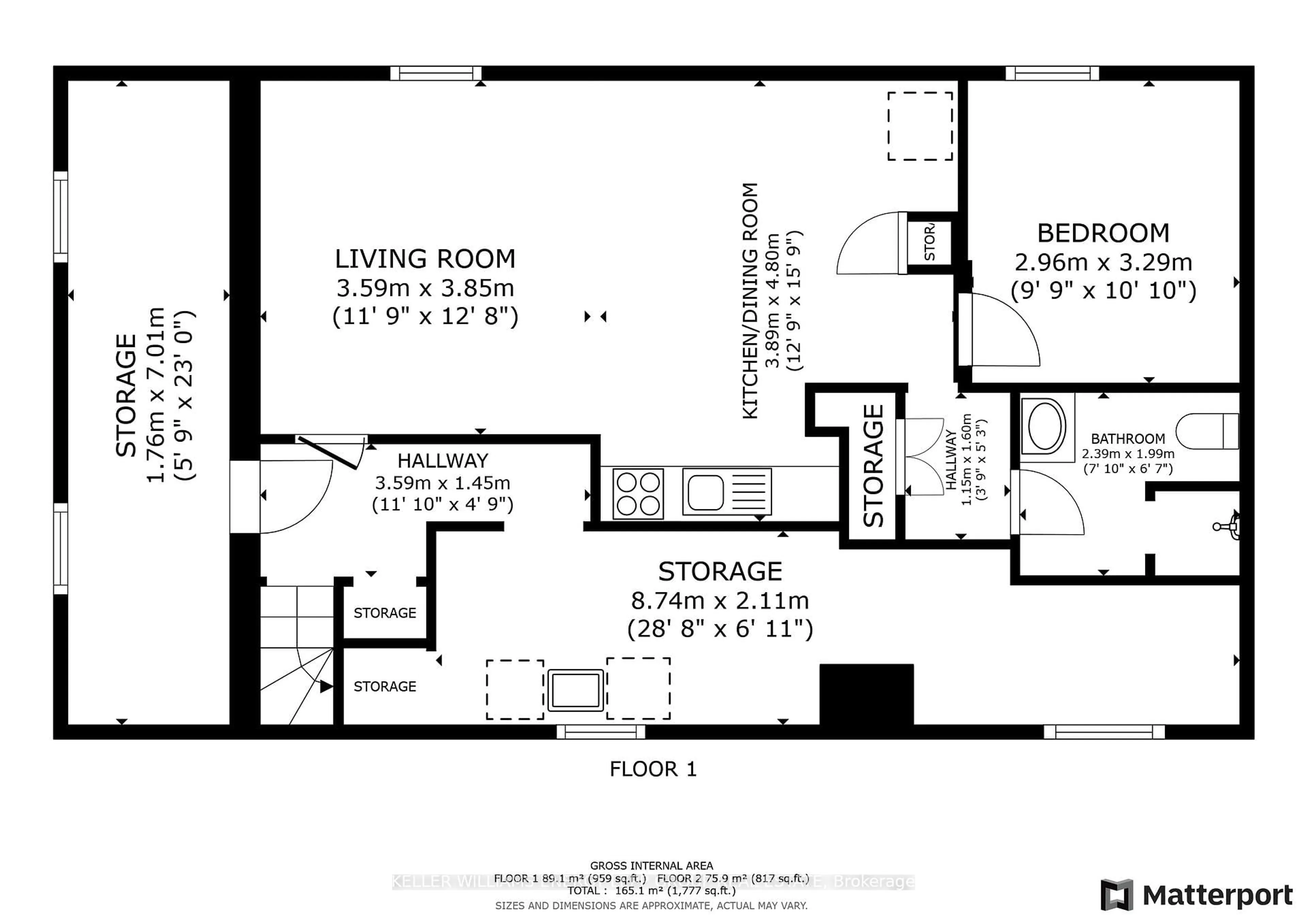 Floor plan for 325 Highland Ave, Oshawa Ontario L1H 6B1