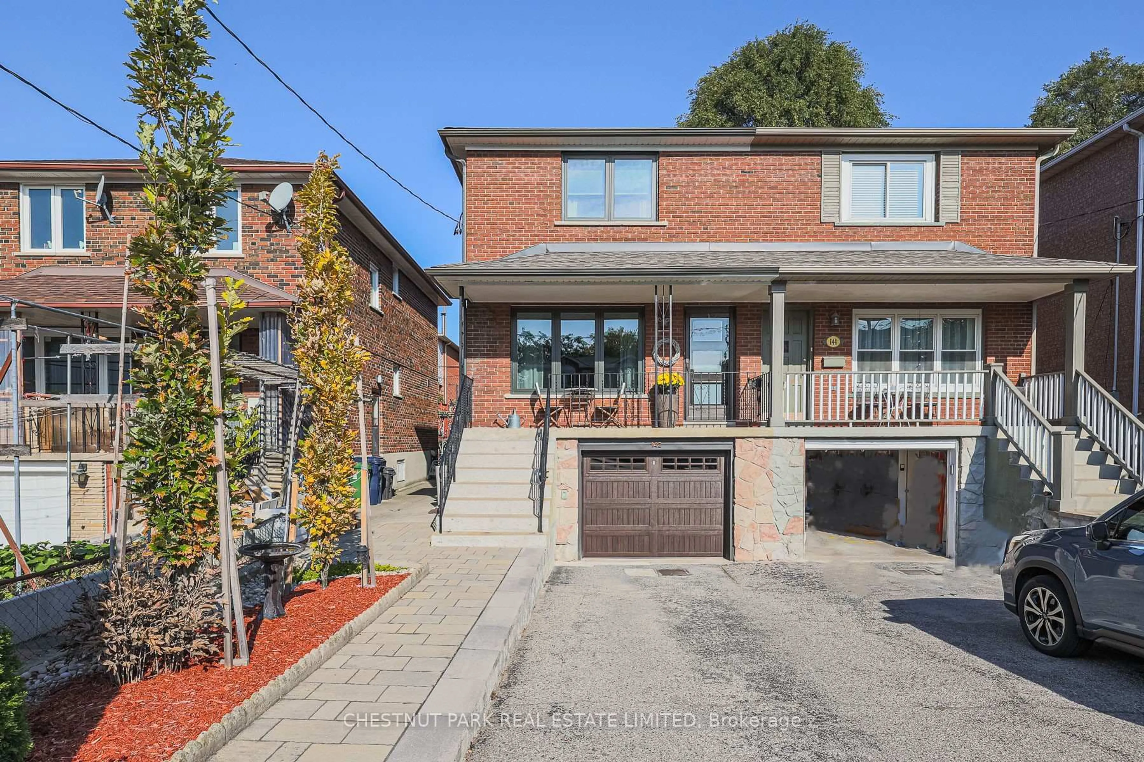 Home with brick exterior material, street for 142 Virginia Ave, Toronto Ontario M4C 2T4