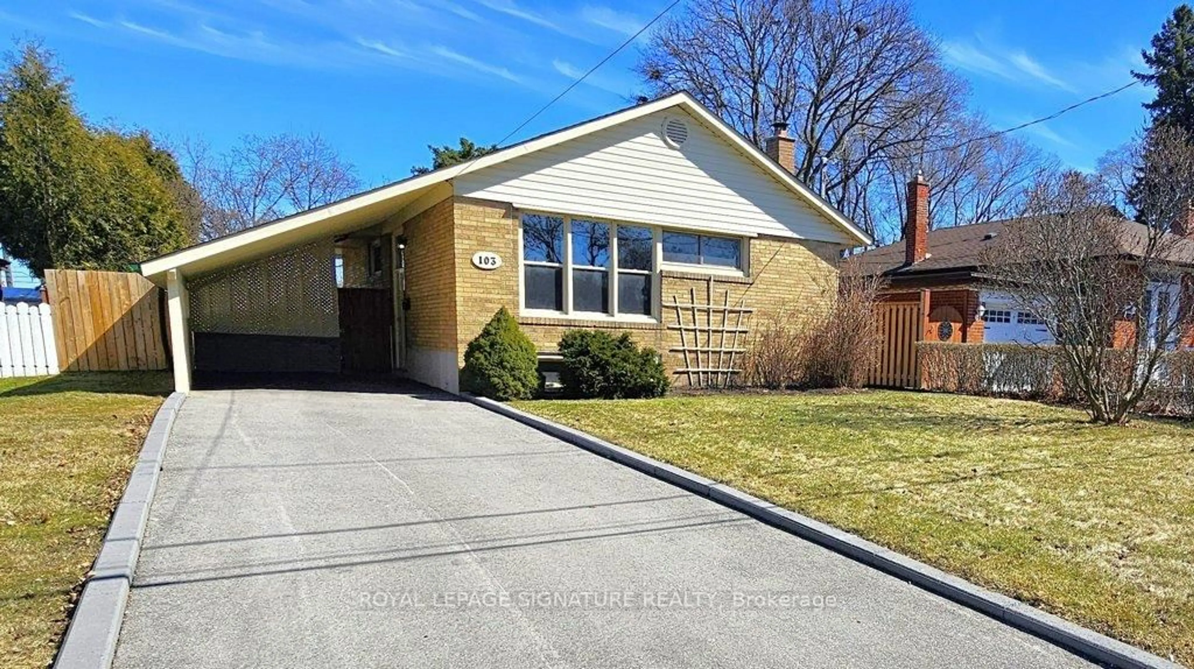 Home with brick exterior material, street for 103 Lowcrest Blvd, Toronto Ontario M1T 1K7