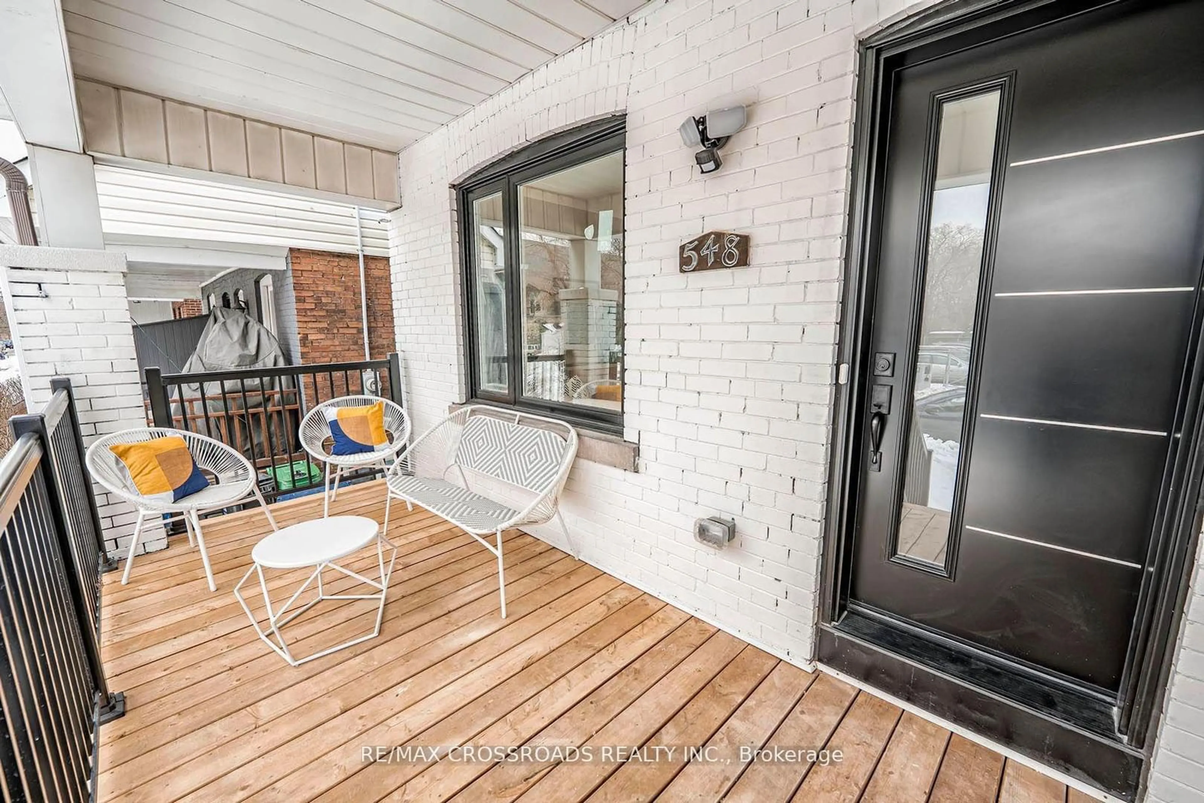 Balcony in the apartment, street for 548 Glebeholme Blvd, Toronto Ontario M4C 1V4