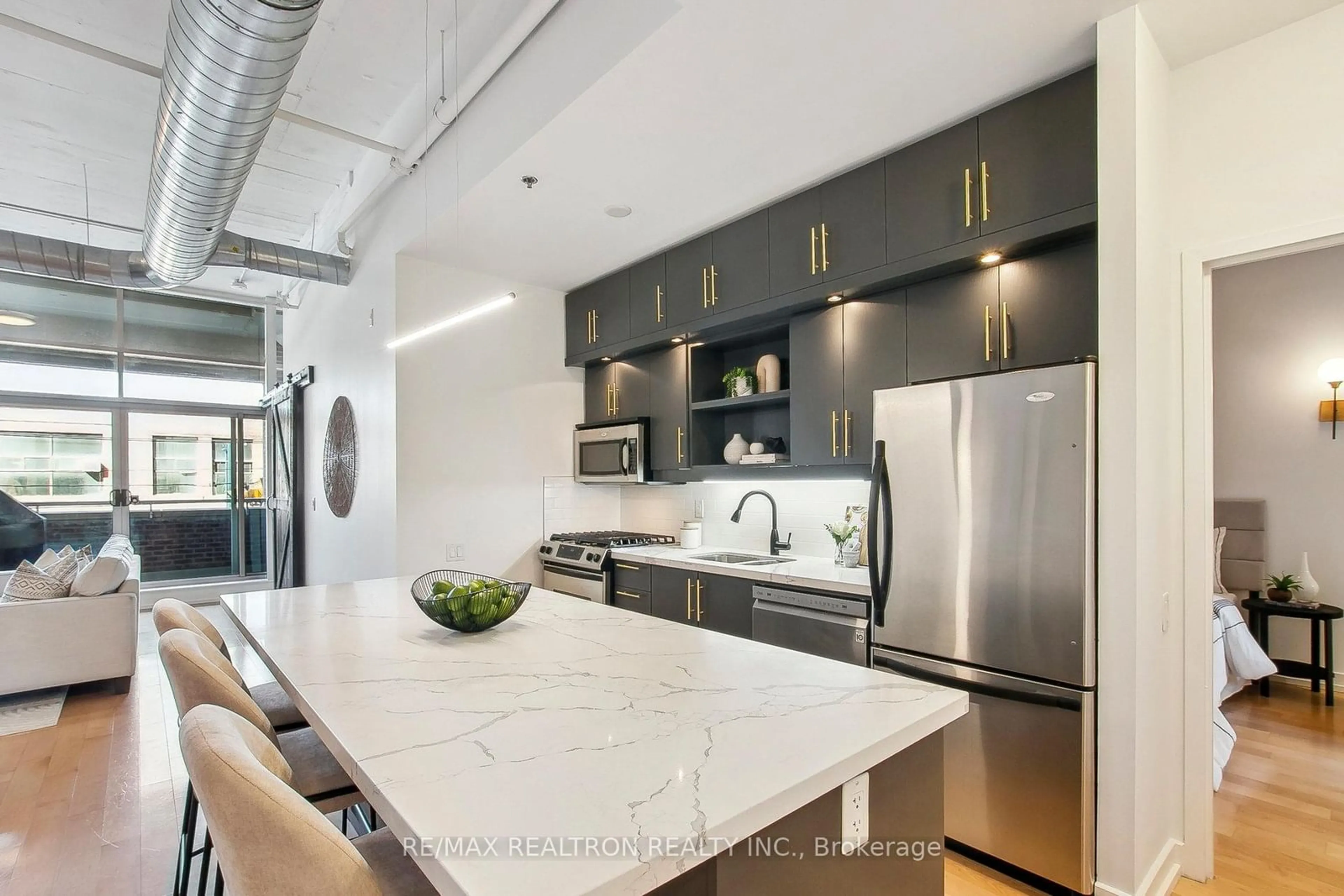 Contemporary kitchen, unknown for 233 Carlaw Ave #205, Toronto Ontario M4M 3N6