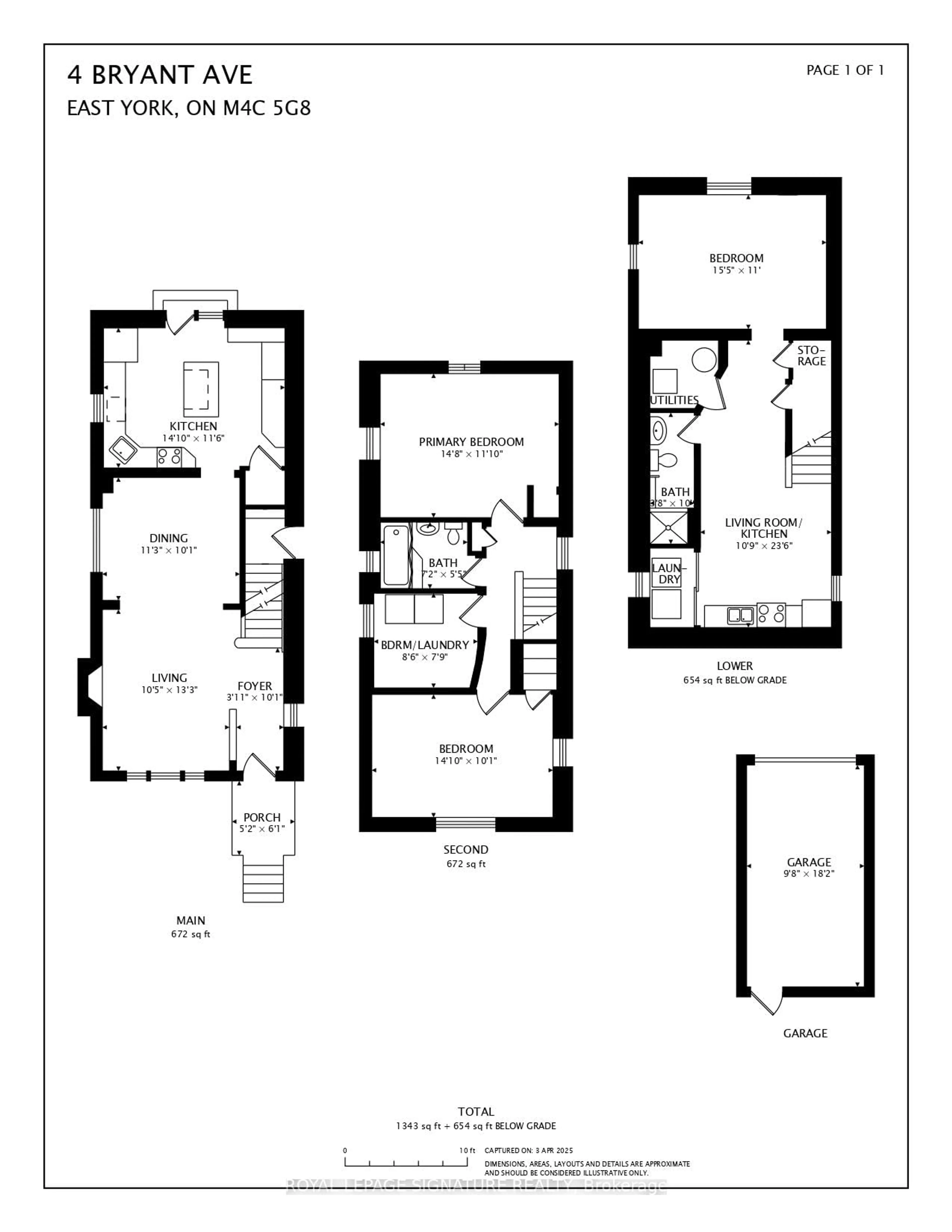 Floor plan for 4 Bryant Ave, Toronto Ontario M4C 5G8