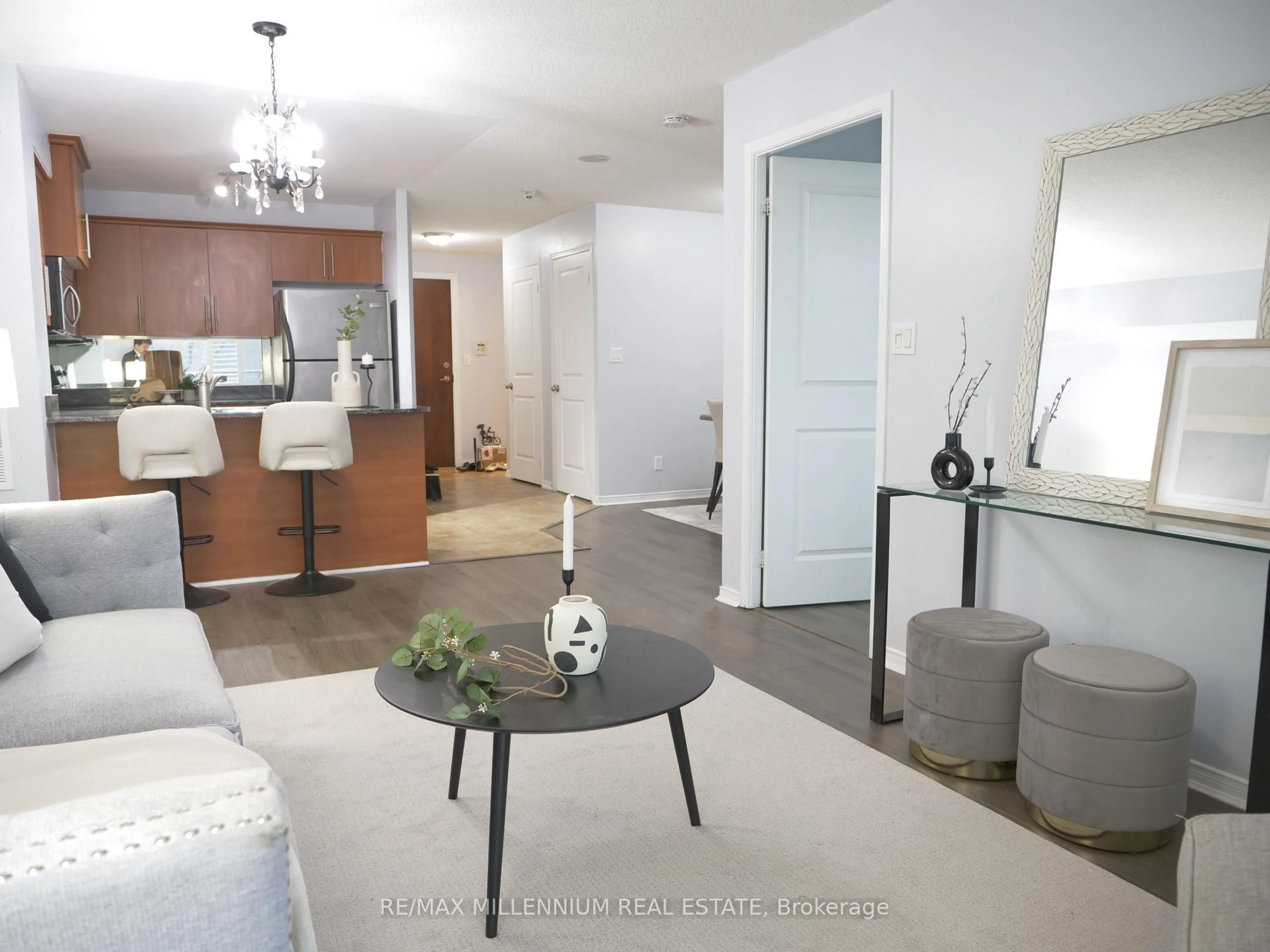 Living room with furniture, unknown for 8 Rosebank Dr #2N, Toronto Ontario M1B 5Z3
