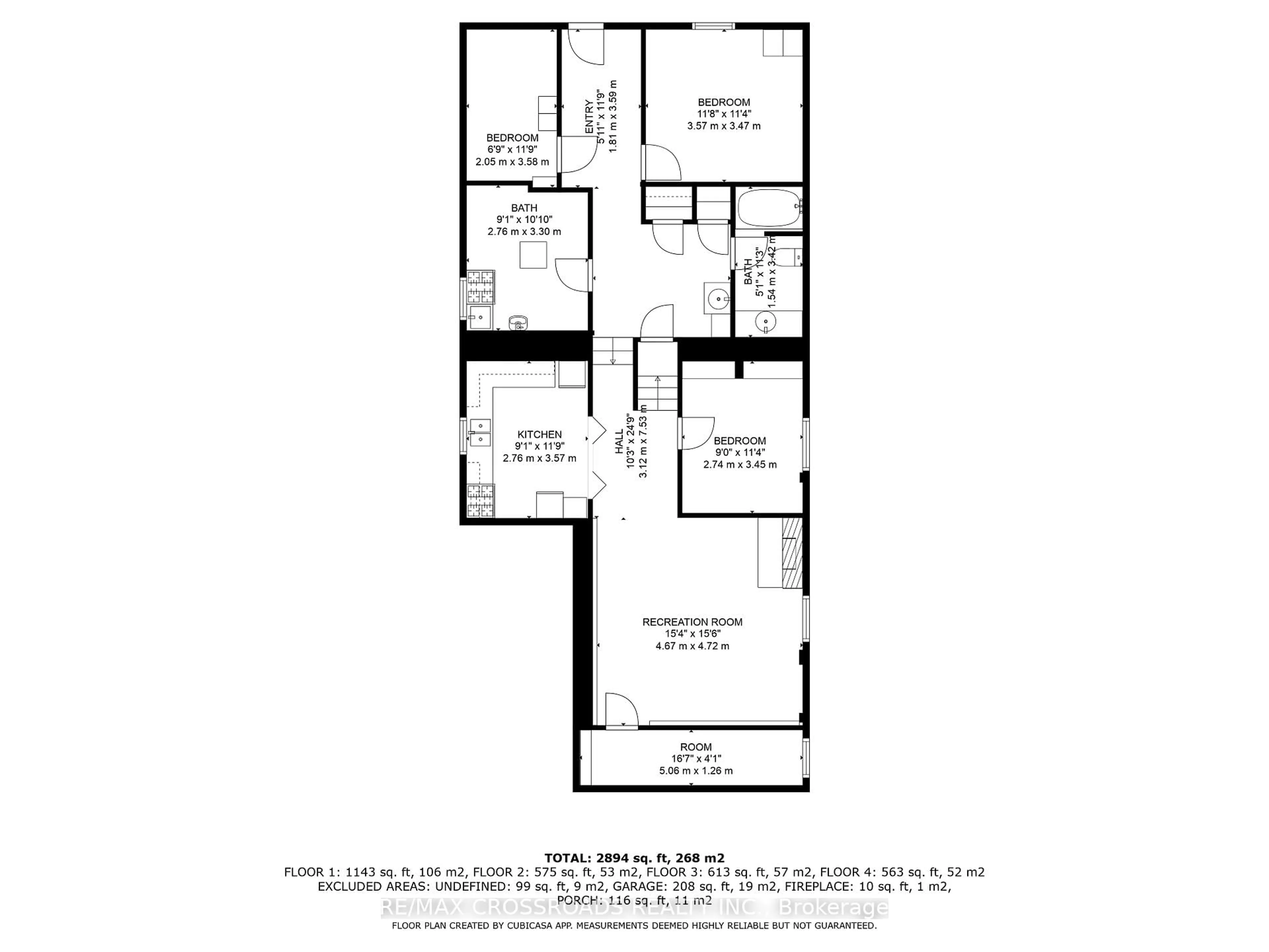 Floor plan for 48 Phillip Ave, Toronto Ontario M1N 3P9