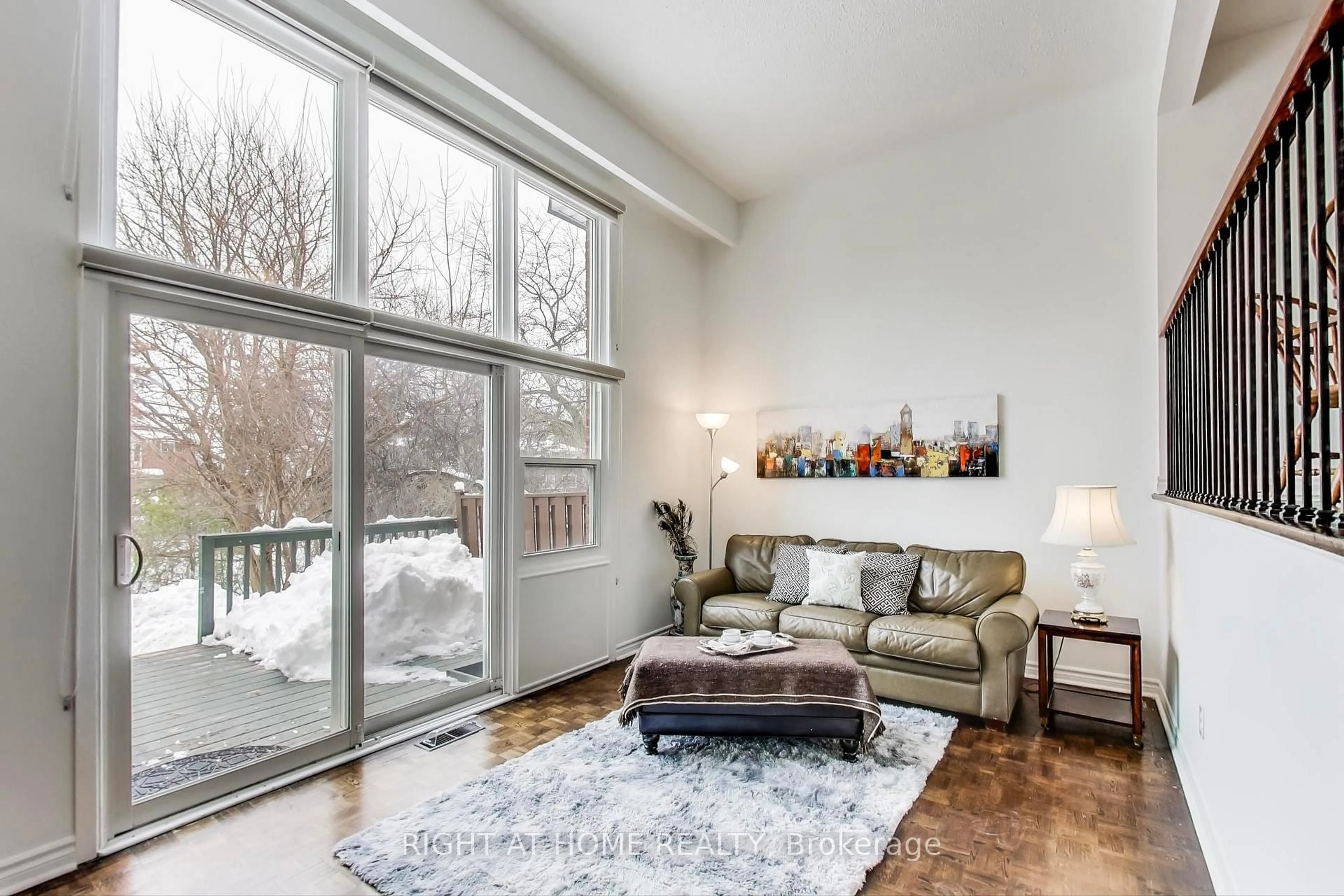 Living room with furniture, unknown for 301 Bridletowne Circ #21, Toronto Ontario M1W 2H7
