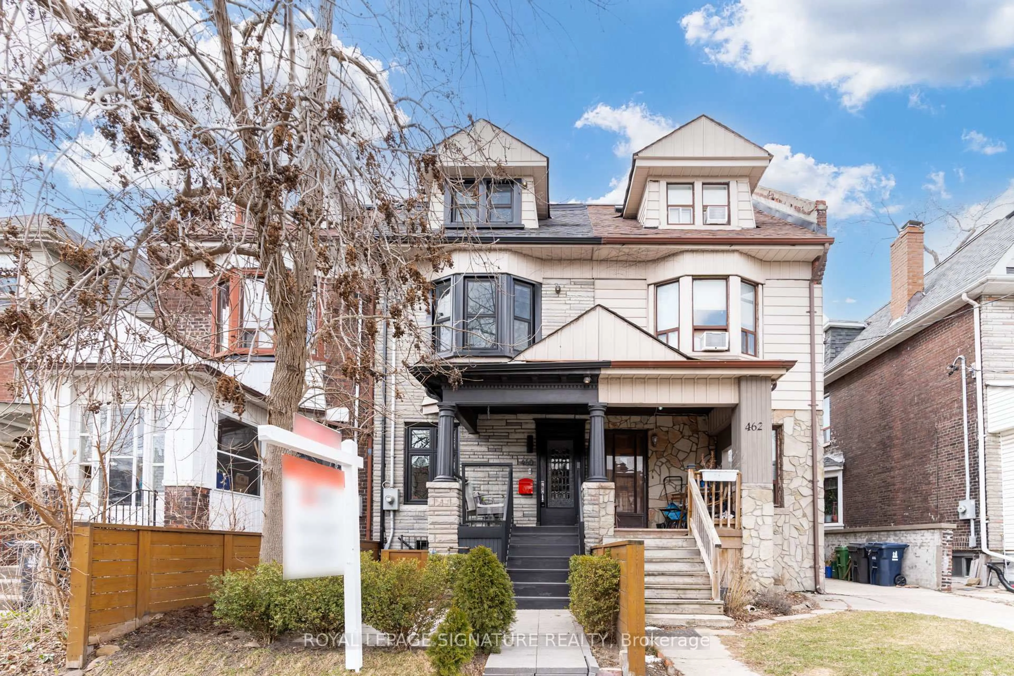 Home with brick exterior material, street for 460 Pape Ave, Toronto Ontario M4K 3P7