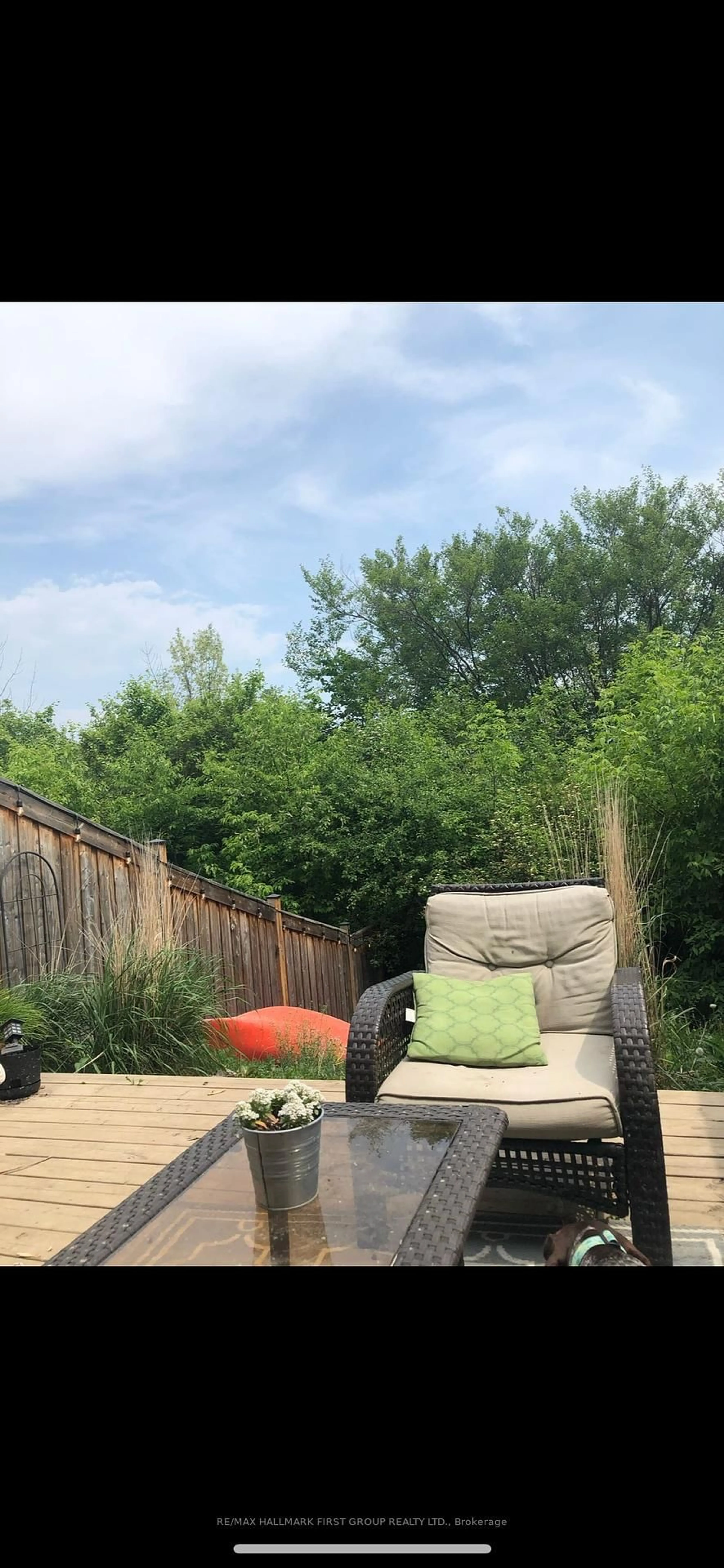 Patio, forest/trees view for 41 Reevesmere Lane, Ajax Ontario L1Z 0C3
