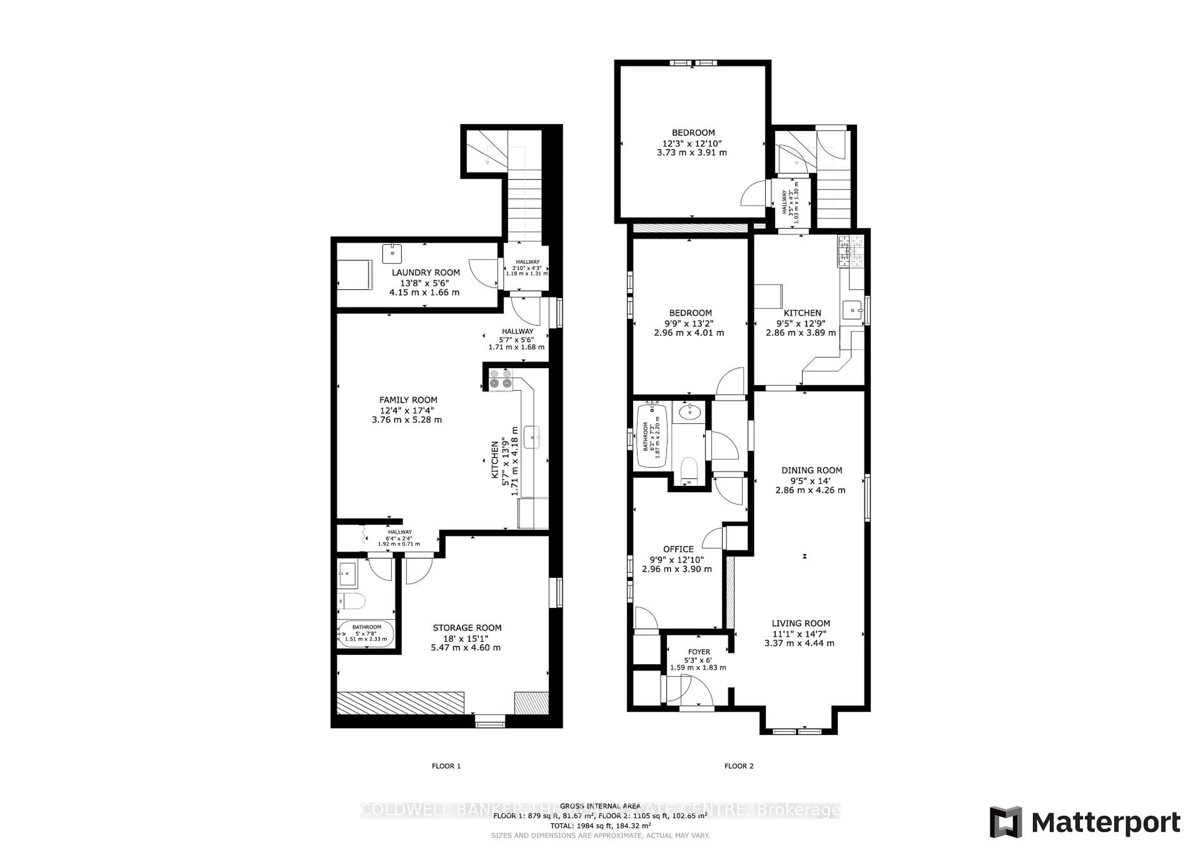 Floor plan for 5 Pepler Ave, Toronto Ontario M4J 2Y5
