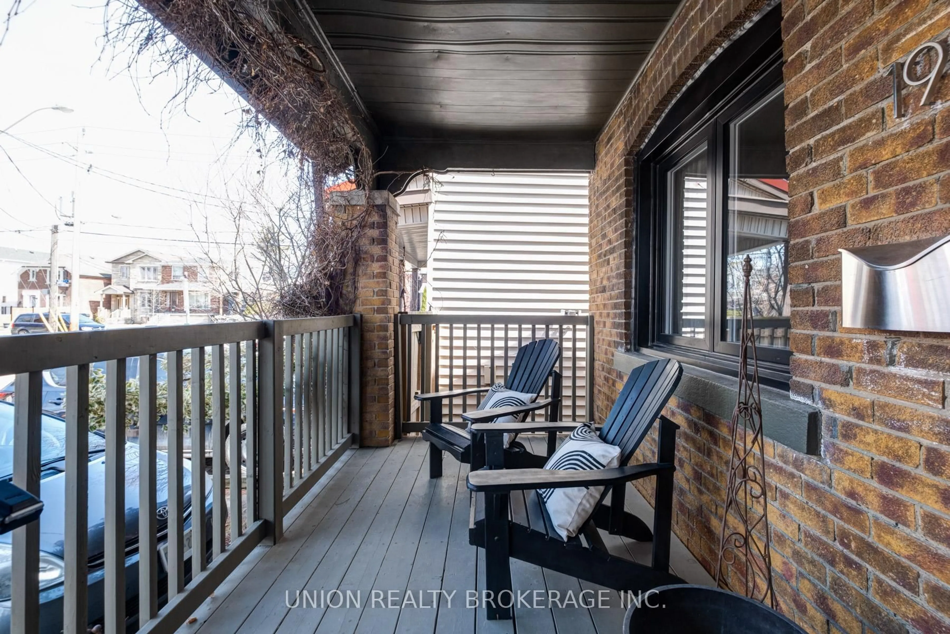 Balcony in the apartment, unknown for 191 Coleman Ave, Toronto Ontario M4C 1R5