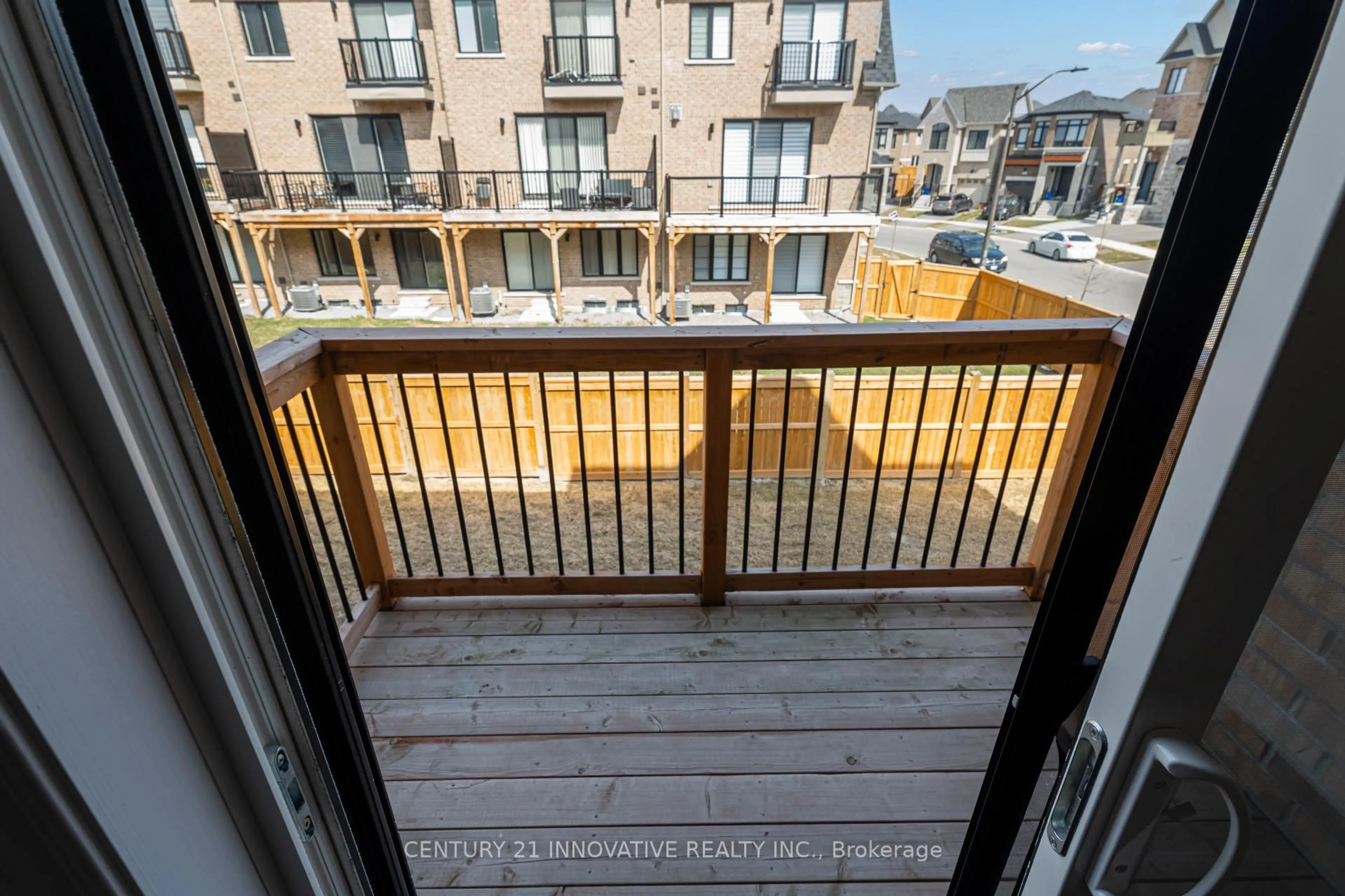 Balcony in the apartment, city buildings view from balcony for 4 Icemaker Way, Whitby Ontario L1P 0L5