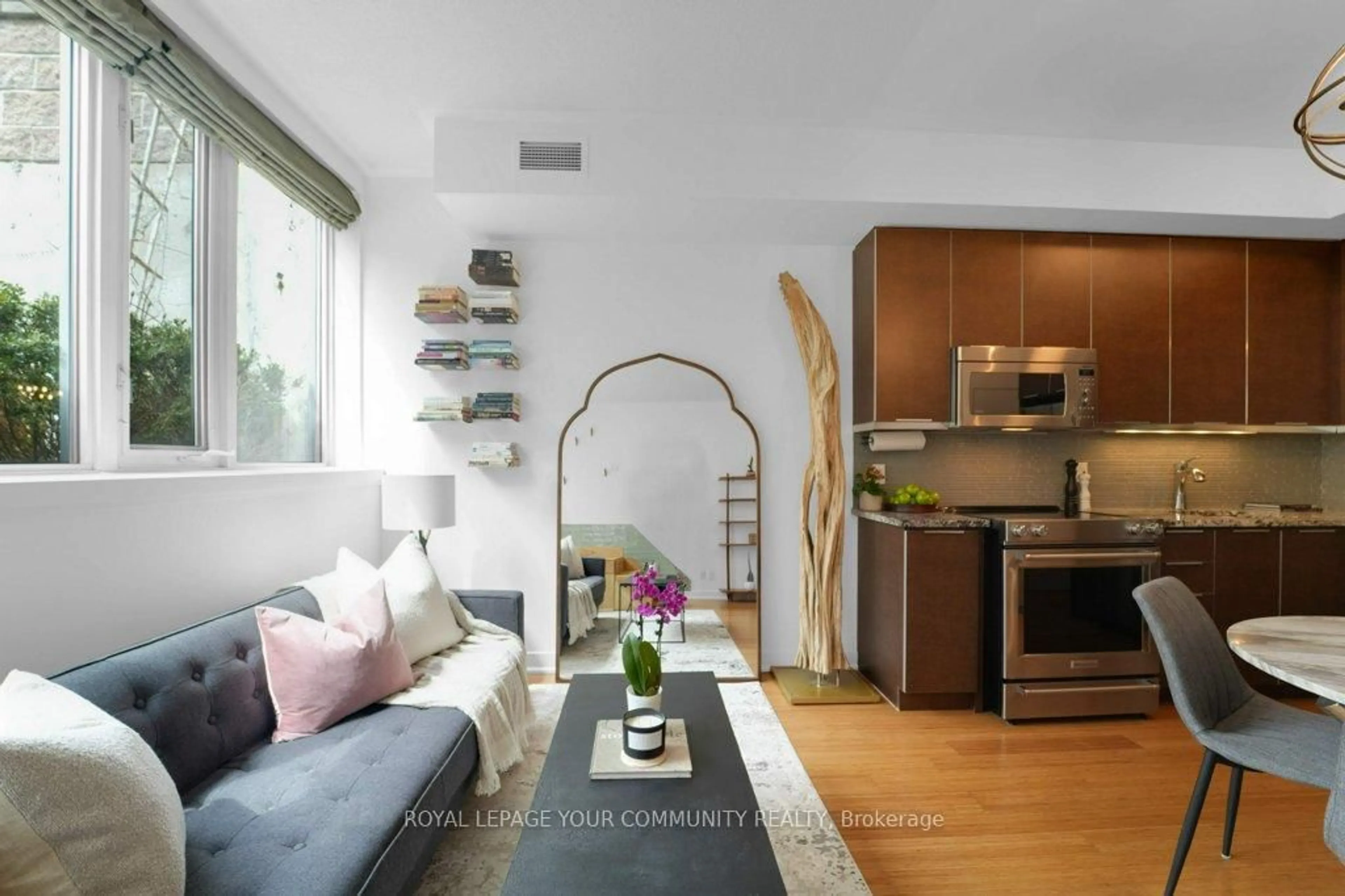 Living room with furniture, unknown for 38 Boston Ave #4, Toronto Ontario M4M 2T9