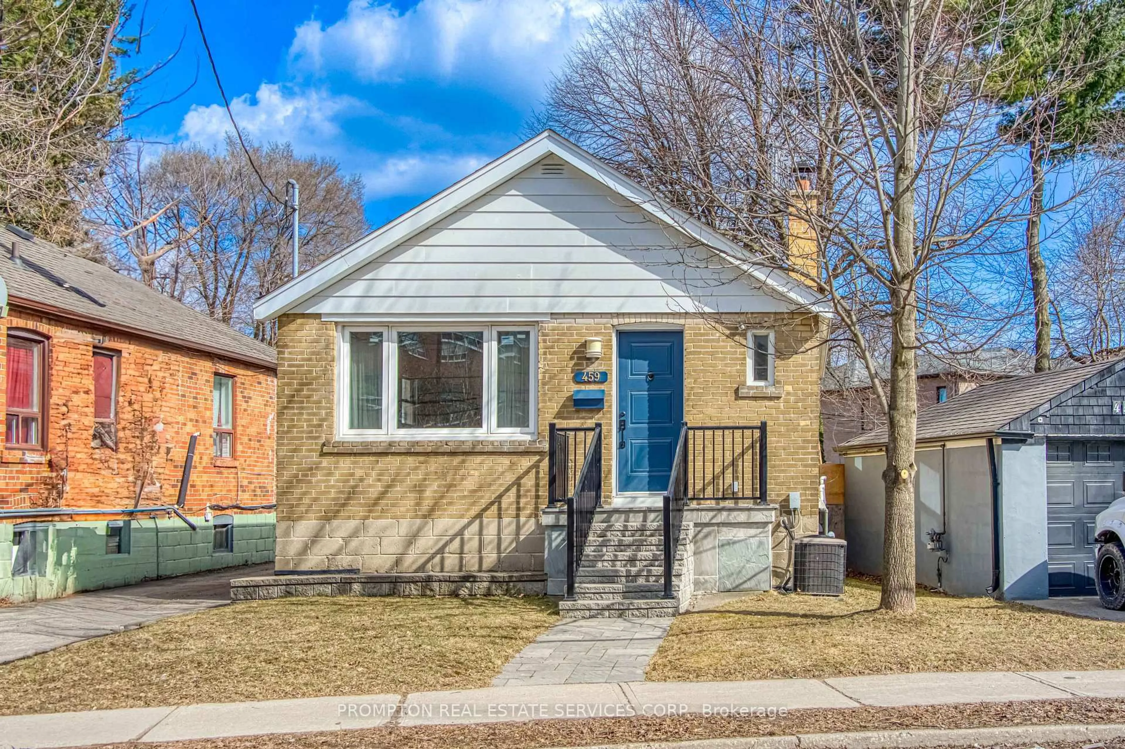 Home with brick exterior material, street for 459 Dawes Rd, Toronto Ontario M4B 2E7