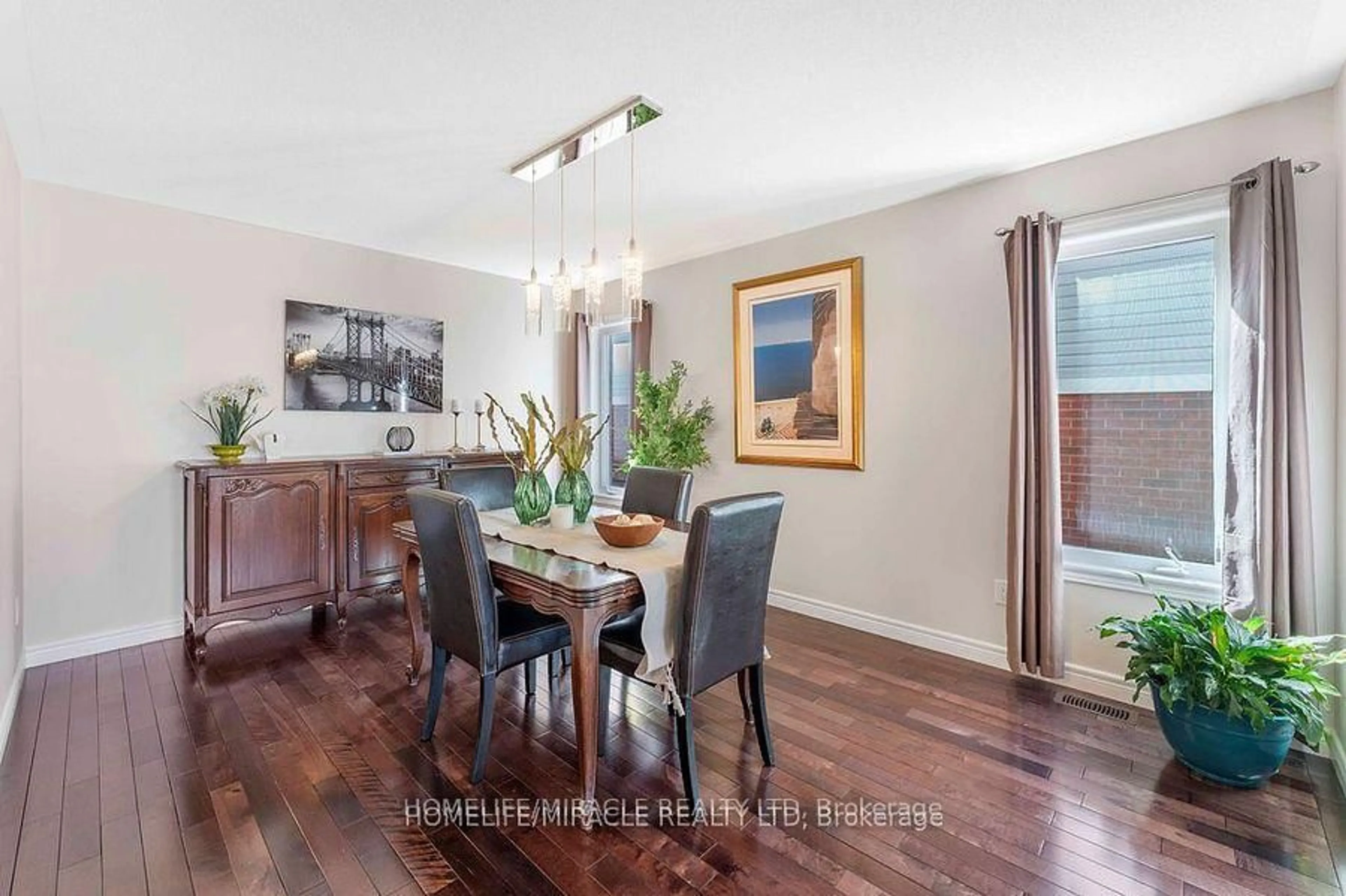 Dining room, wood/laminate floor for 1268 Salmers Dr, Oshawa Ontario L1K 0R6