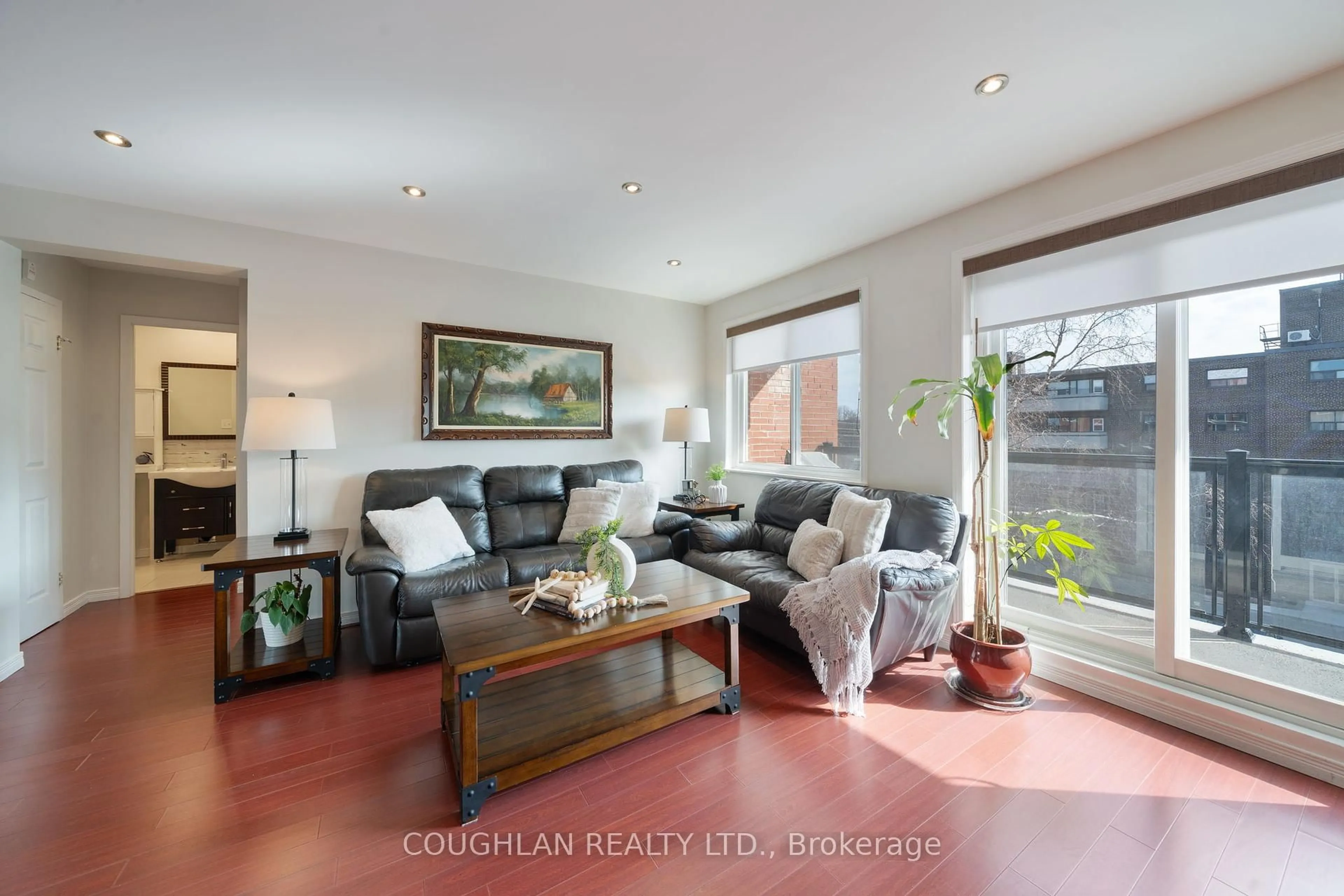 Living room with furniture, unknown for 131 Taunton Rd #407, Oshawa Ontario L1G 3T8