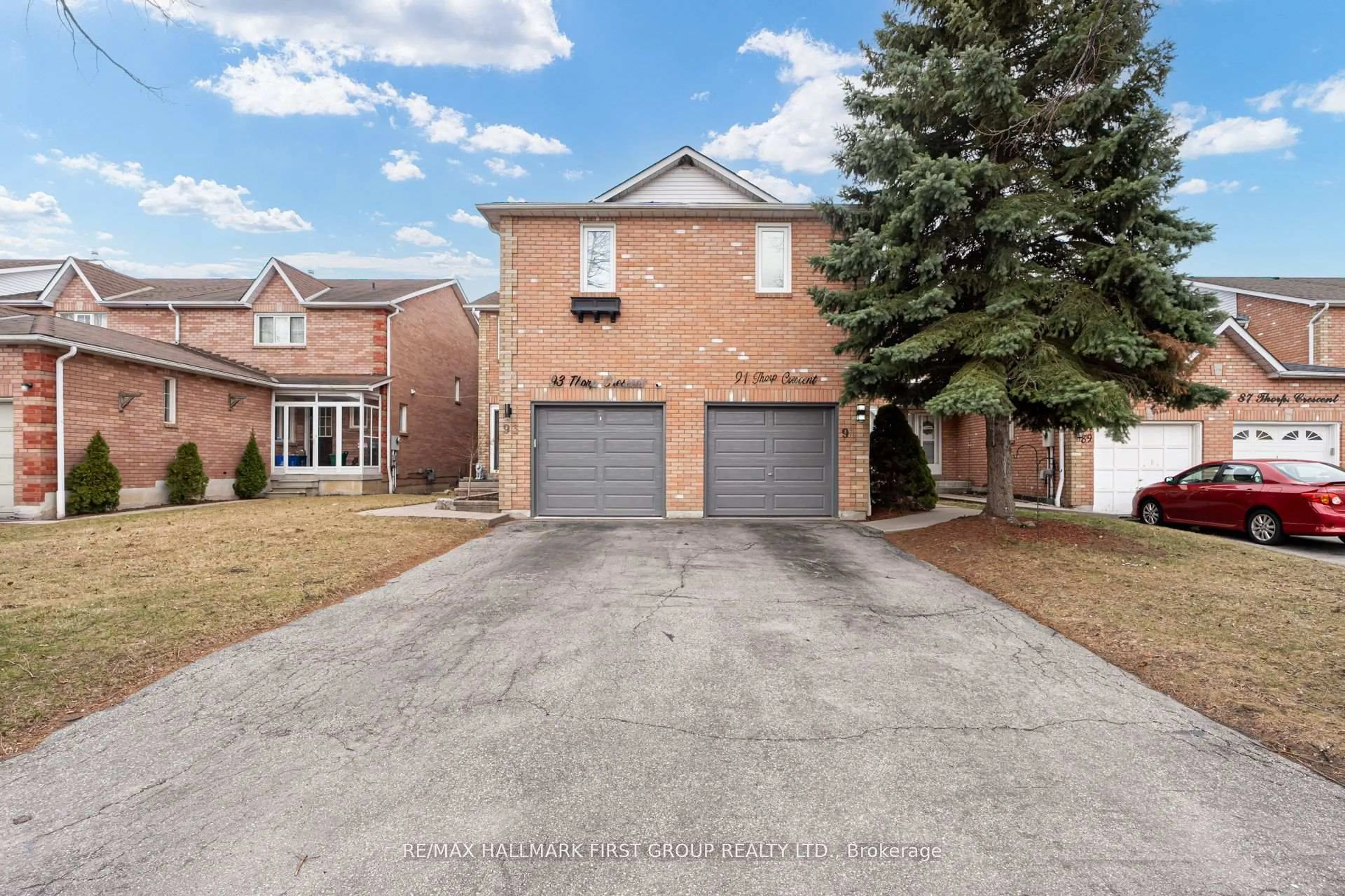 Home with brick exterior material, street for 91 Thorp Cres, Ajax Ontario L1T 3T4
