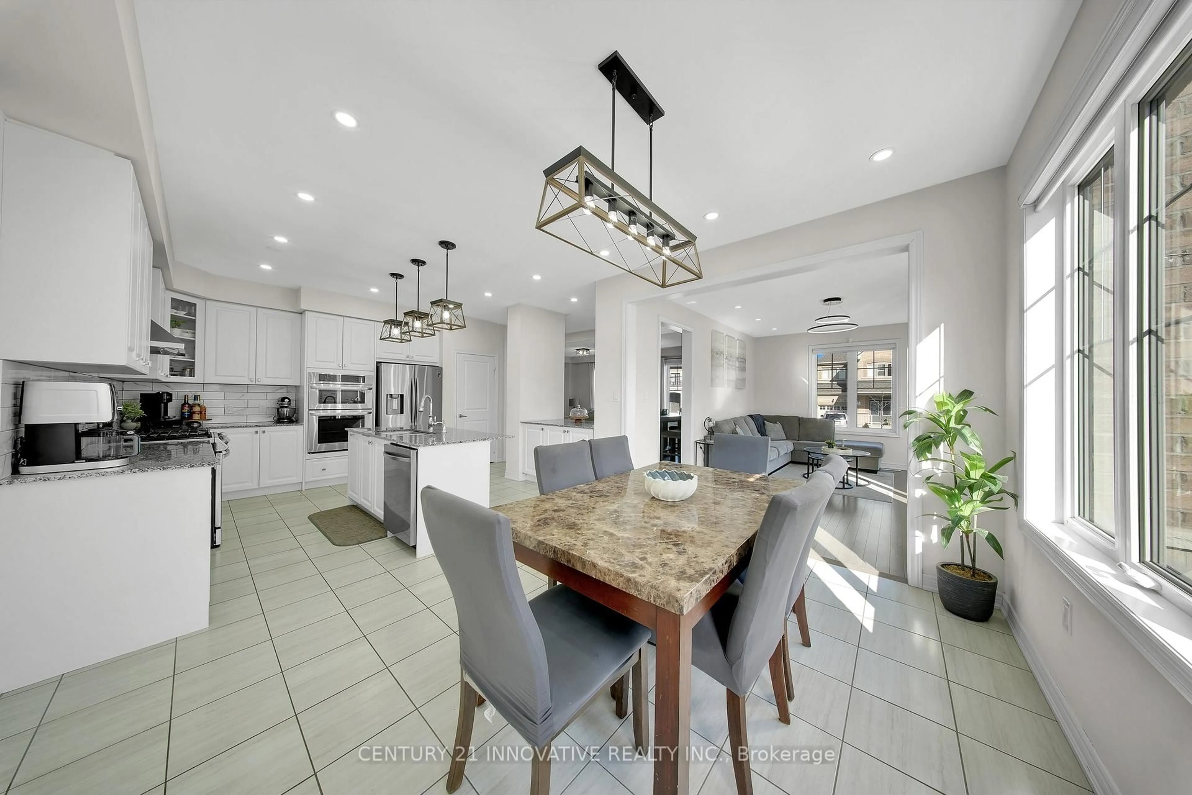 Open concept kitchen, ceramic/tile floor for 23 Walter Clifford Nesbitt Dr, Whitby Ontario L1P 0G5
