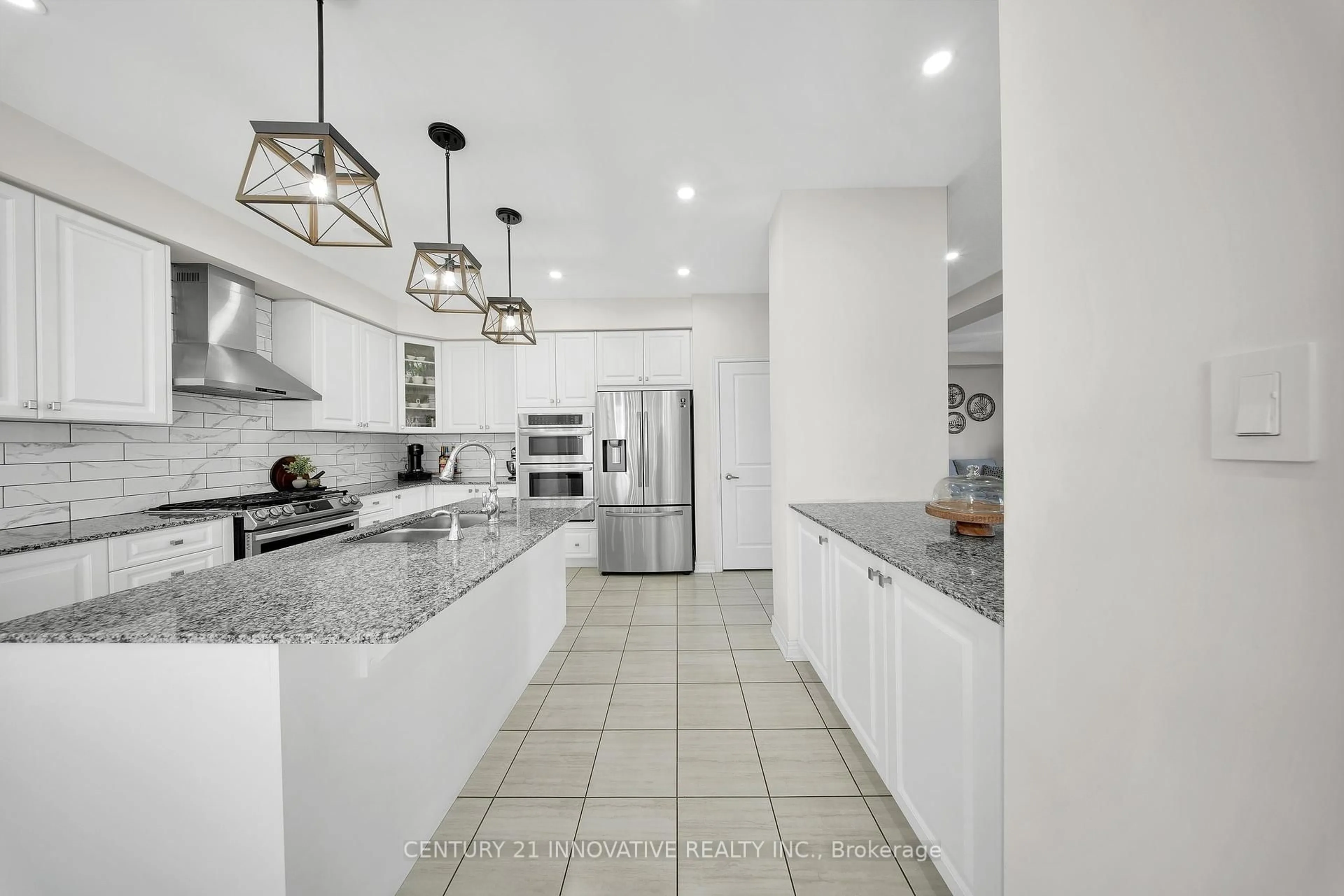 Contemporary kitchen, ceramic/tile floor for 23 Walter Clifford Nesbitt Dr, Whitby Ontario L1P 0G5