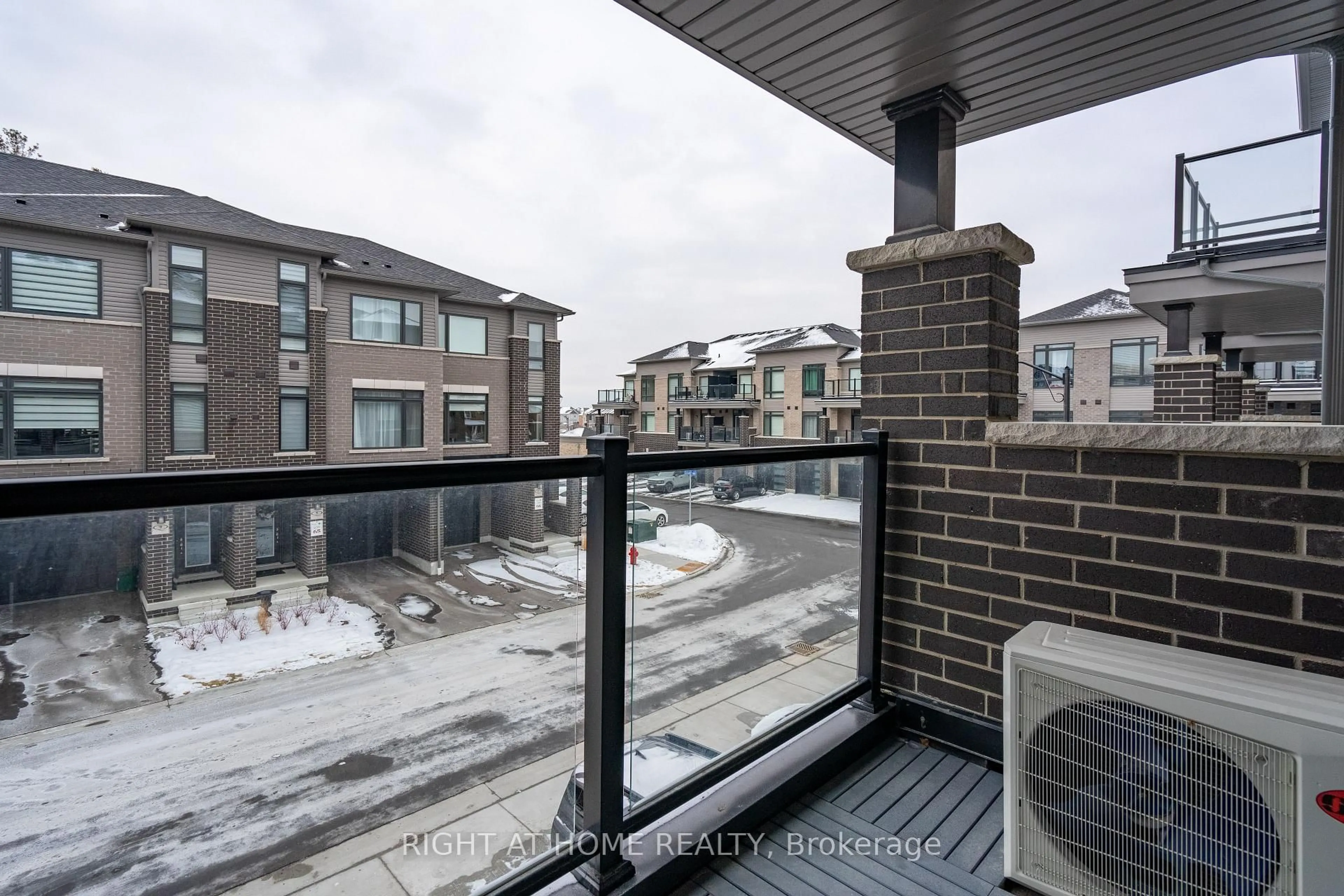 Balcony in the apartment, city buildings view from balcony for 12 Emmas Way, Whitby Ontario L1R 0S7