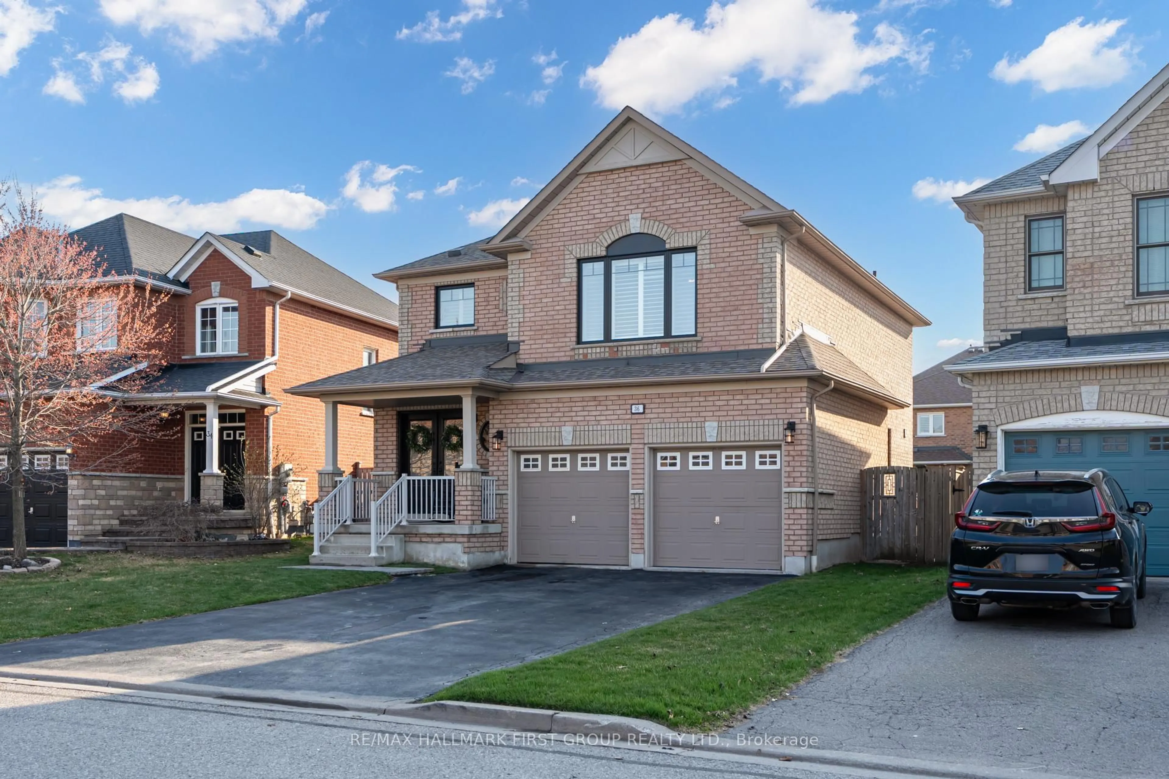 Home with brick exterior material, street for 36 Ball Cres, Whitby Ontario L1P 1W6