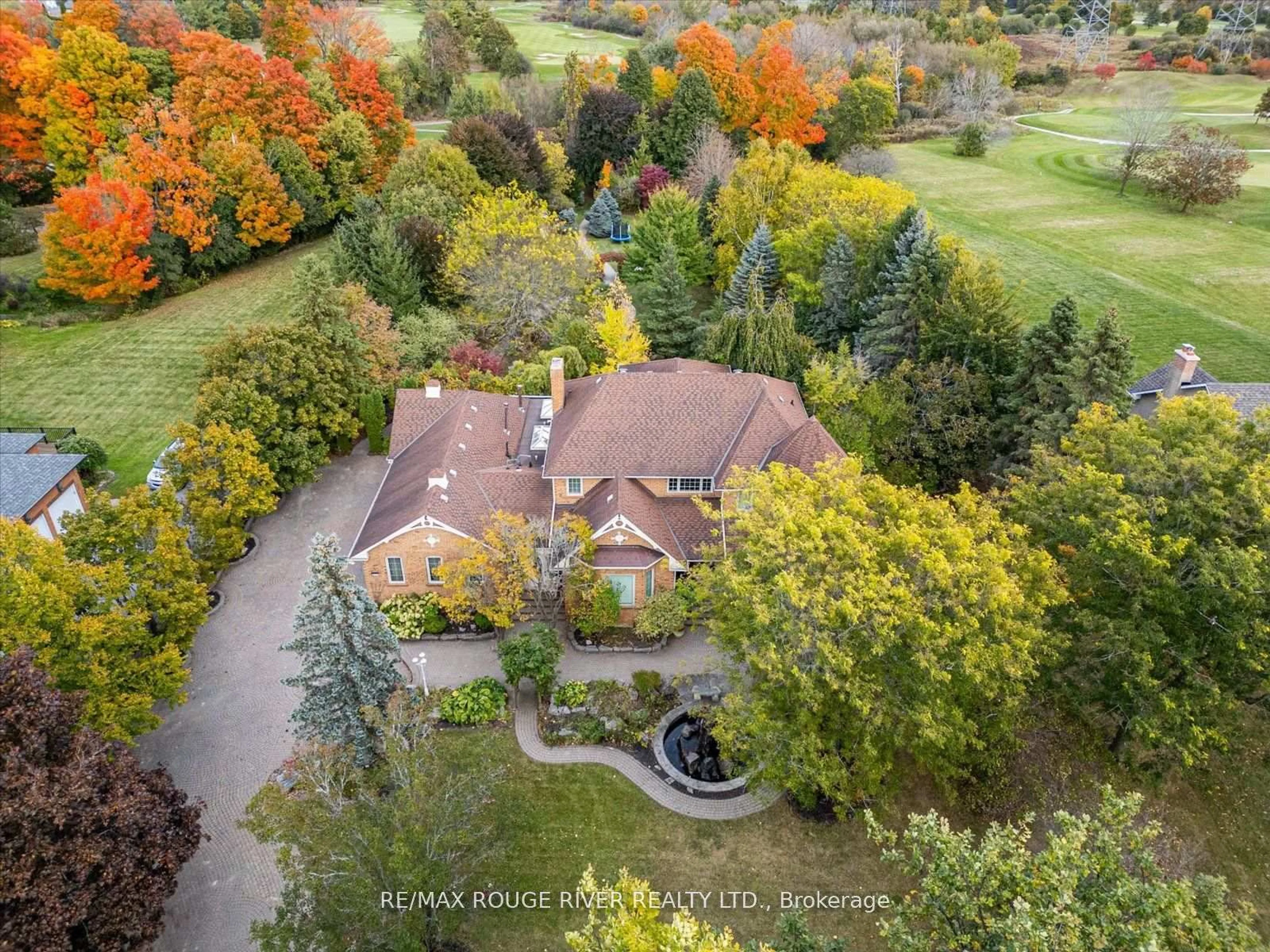 A pic from outside/outdoor area/front of a property/back of a property/a pic from drone, forest/trees view for 2317 Salem Rd, Ajax Ontario L1S 4S7