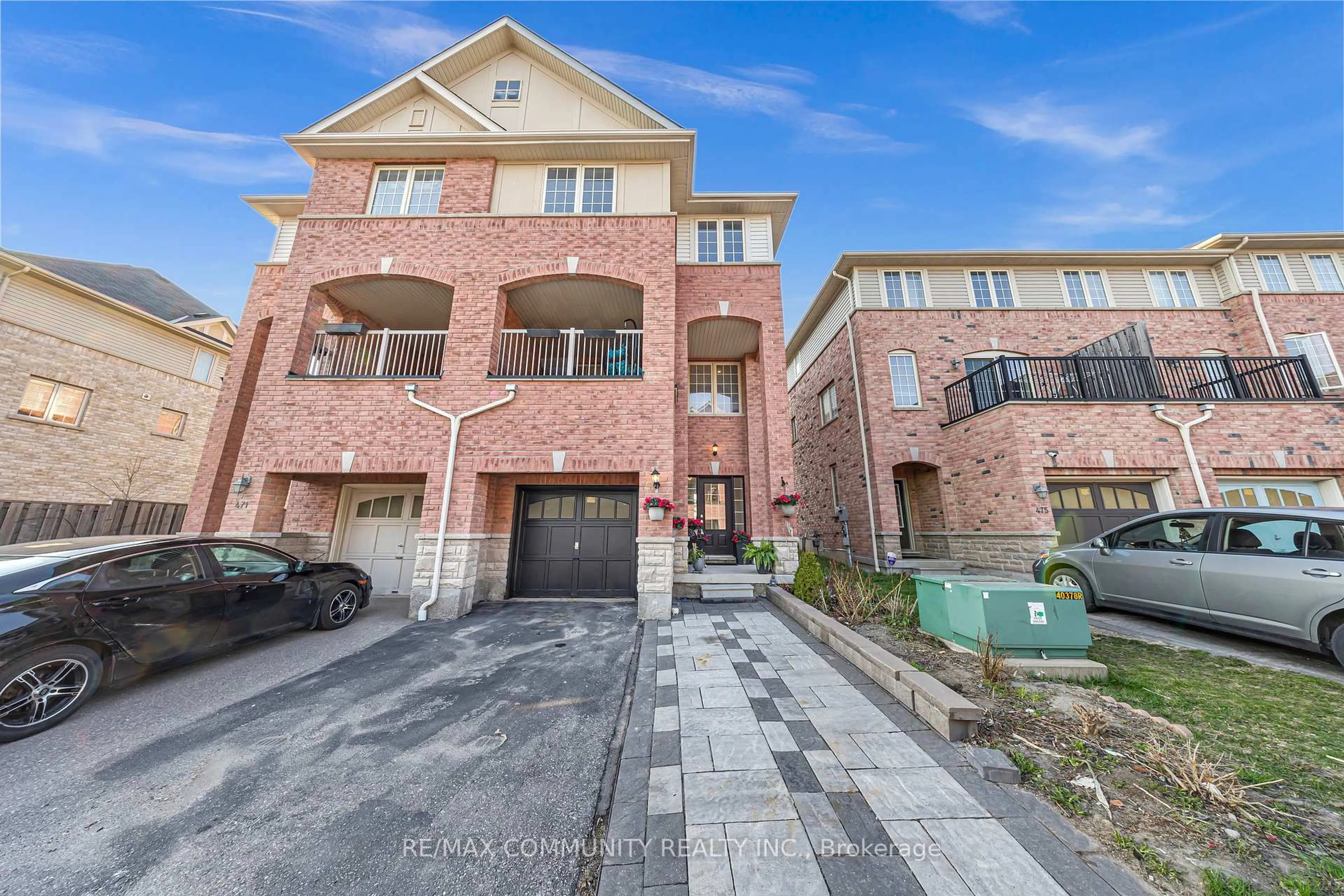 Home with brick exterior material, street for 473 Rossland Rd, Ajax Ontario L1Z 0K8