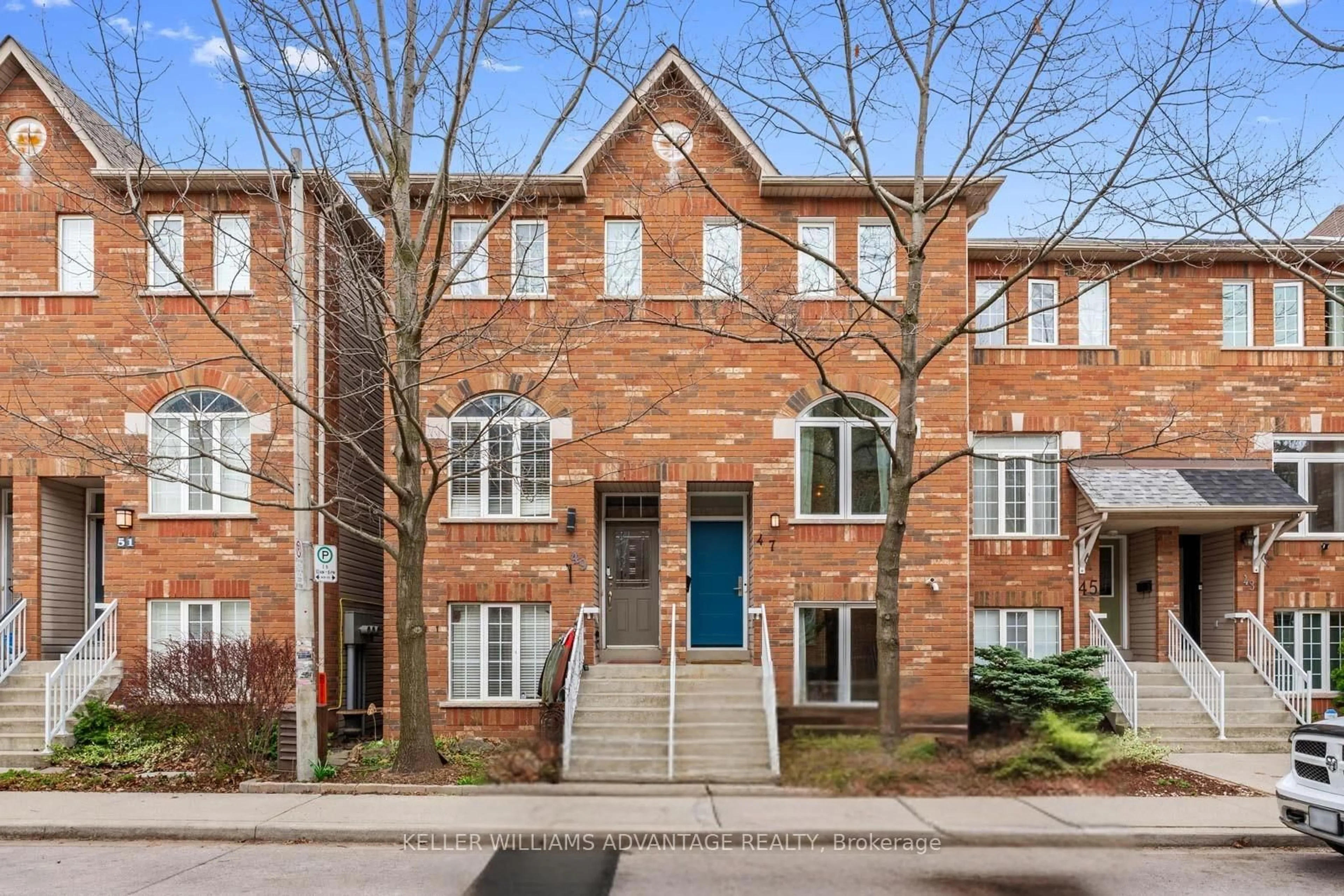 Home with brick exterior material, street for 47 Natalie Pl, Toronto Ontario M4M 3P6
