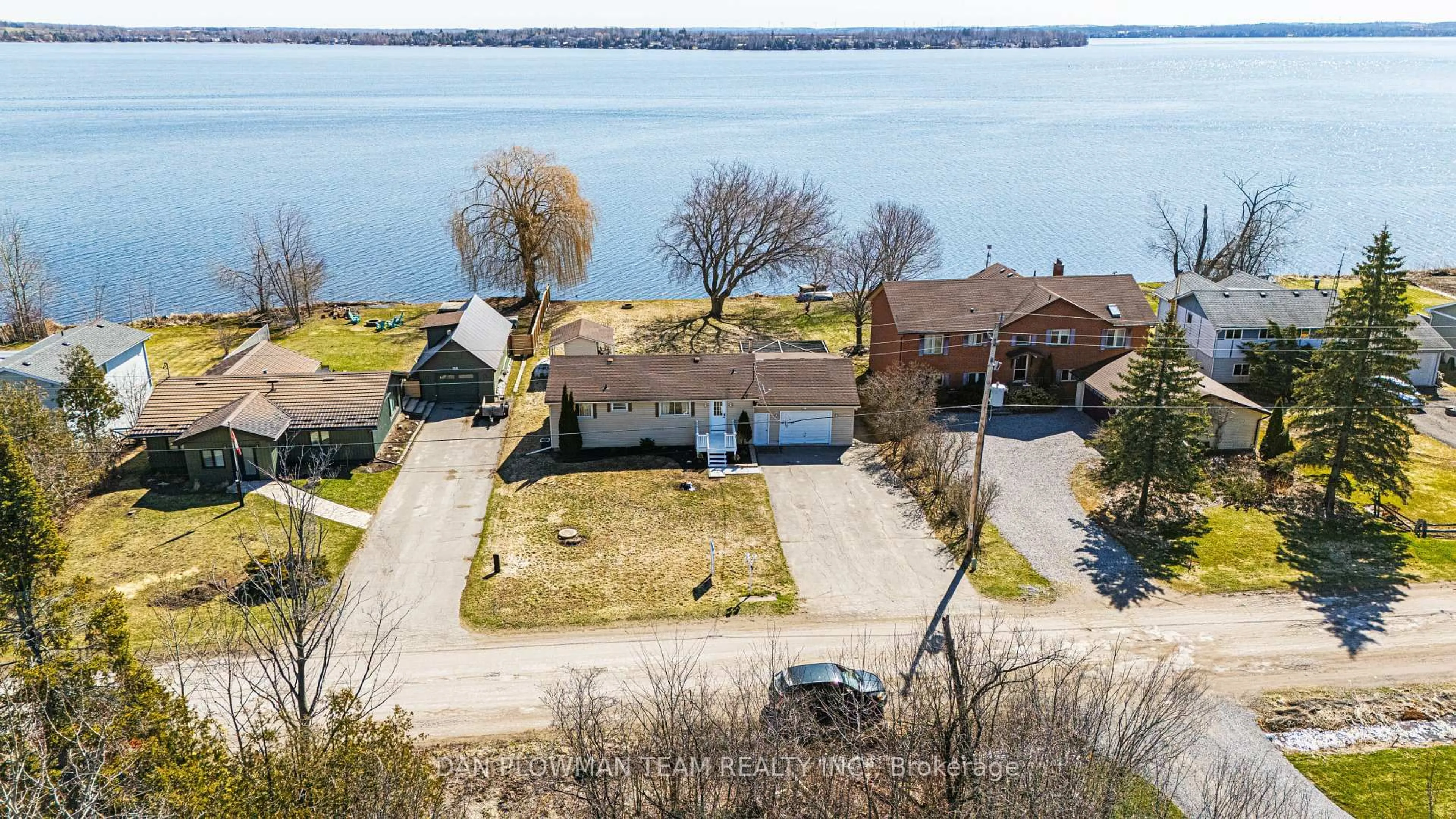 A pic from outside/outdoor area/front of a property/back of a property/a pic from drone, water/lake/river/ocean view for 359 Carnegie Beach Rd, Scugog Ontario L9L 1B6