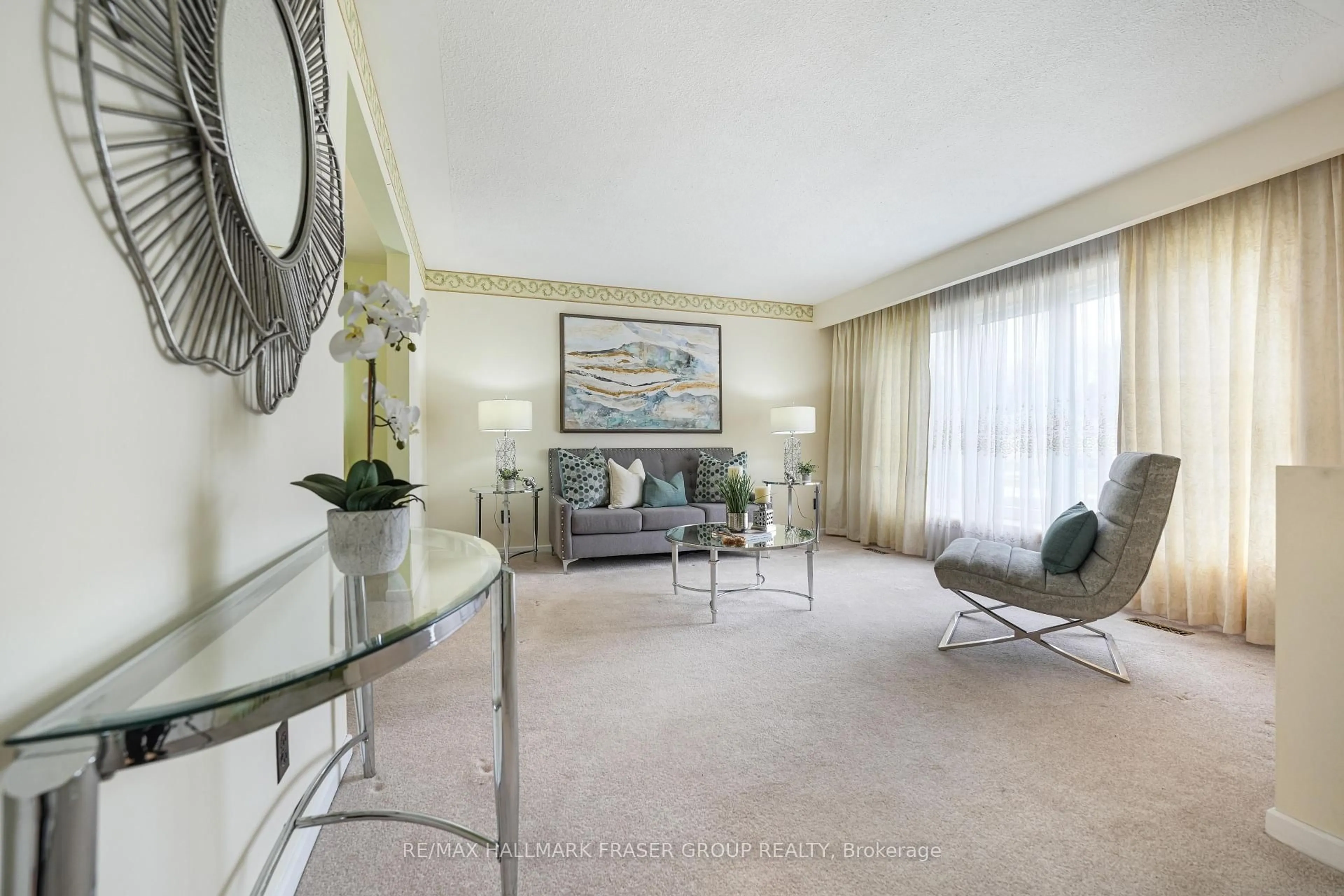 Living room with furniture, carpet floor for 1014 Walton Blvd, Whitby Ontario L1N 3G7
