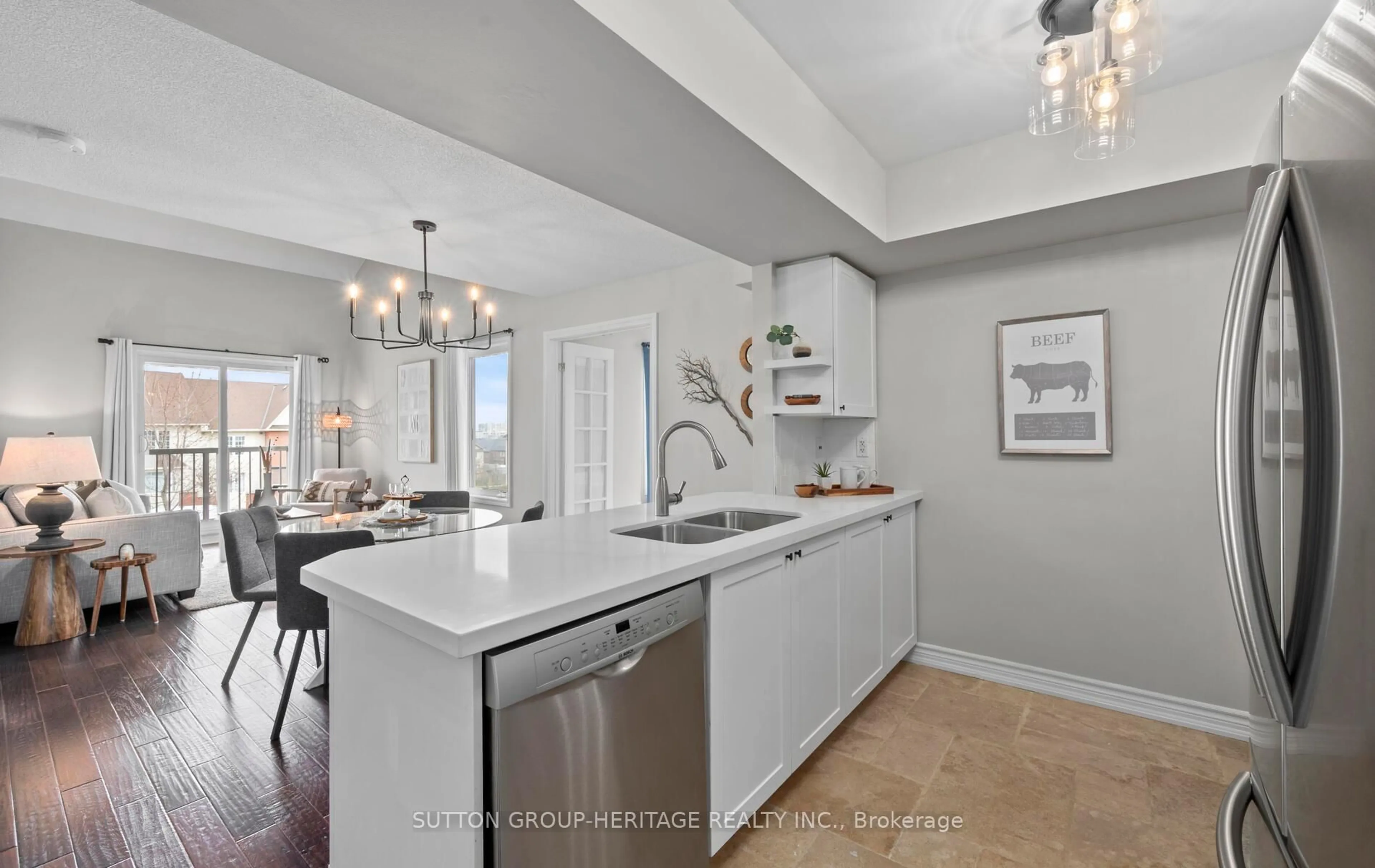 Open concept kitchen, ceramic/tile floor for 25 Petra Way #3, Whitby Ontario L1R 0A7