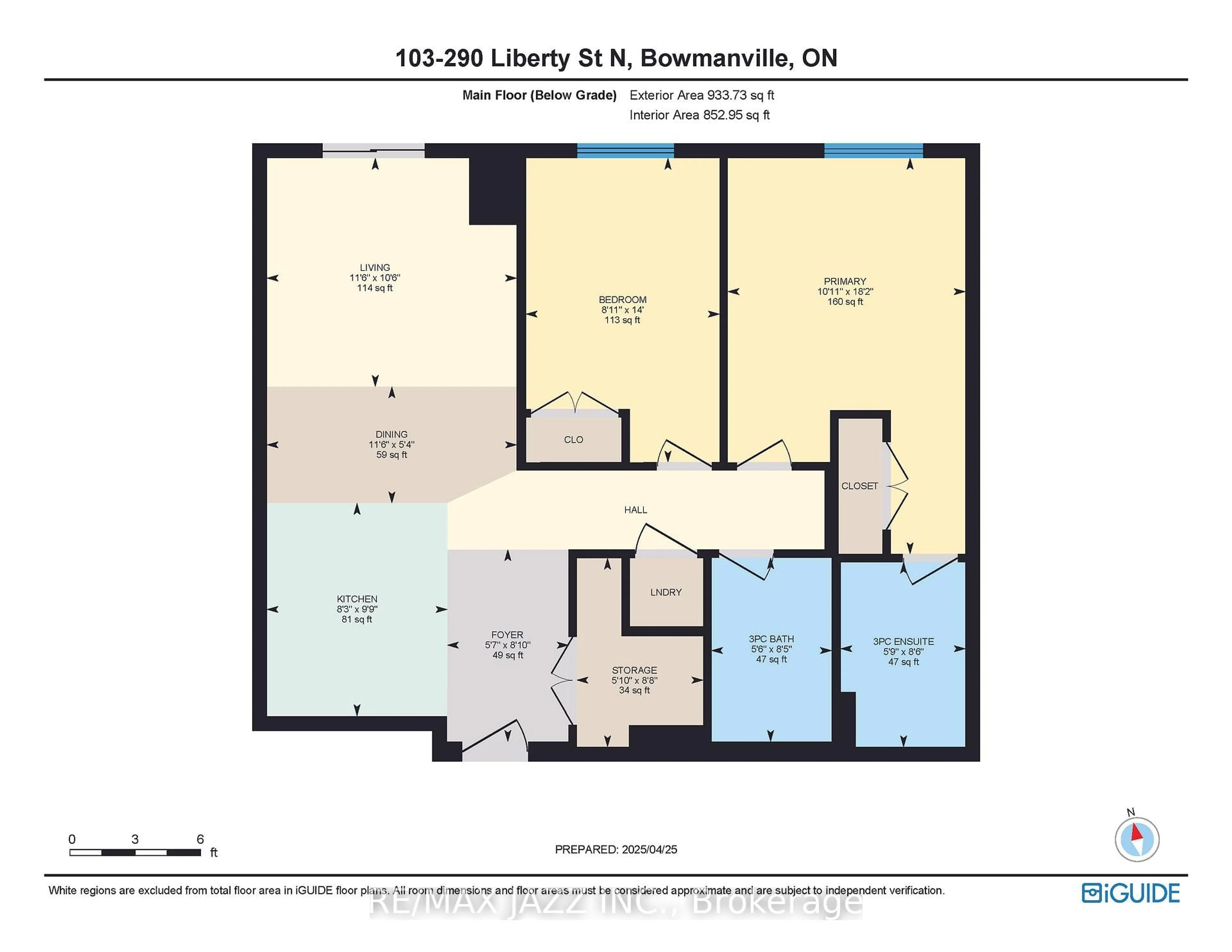 Floor plan for 290 Liberty St #103, Clarington Ontario L1C 0H3