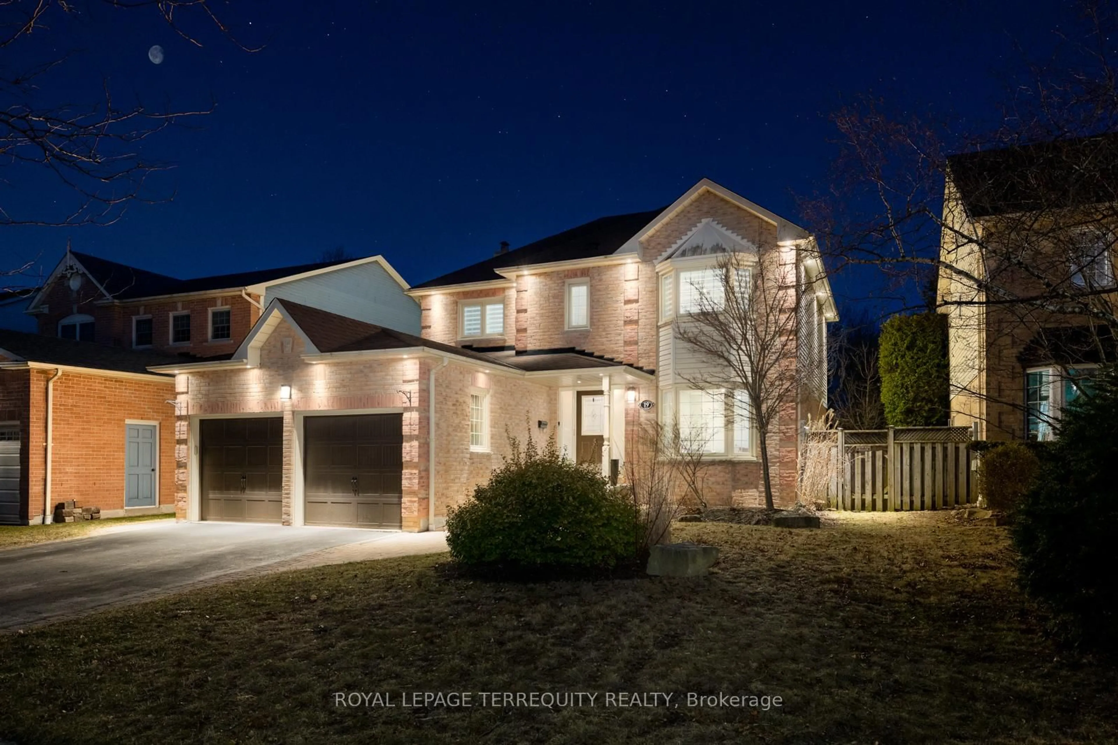 Home with brick exterior material, street for 19 Moonstone Dr, Whitby Ontario L1P 1L5