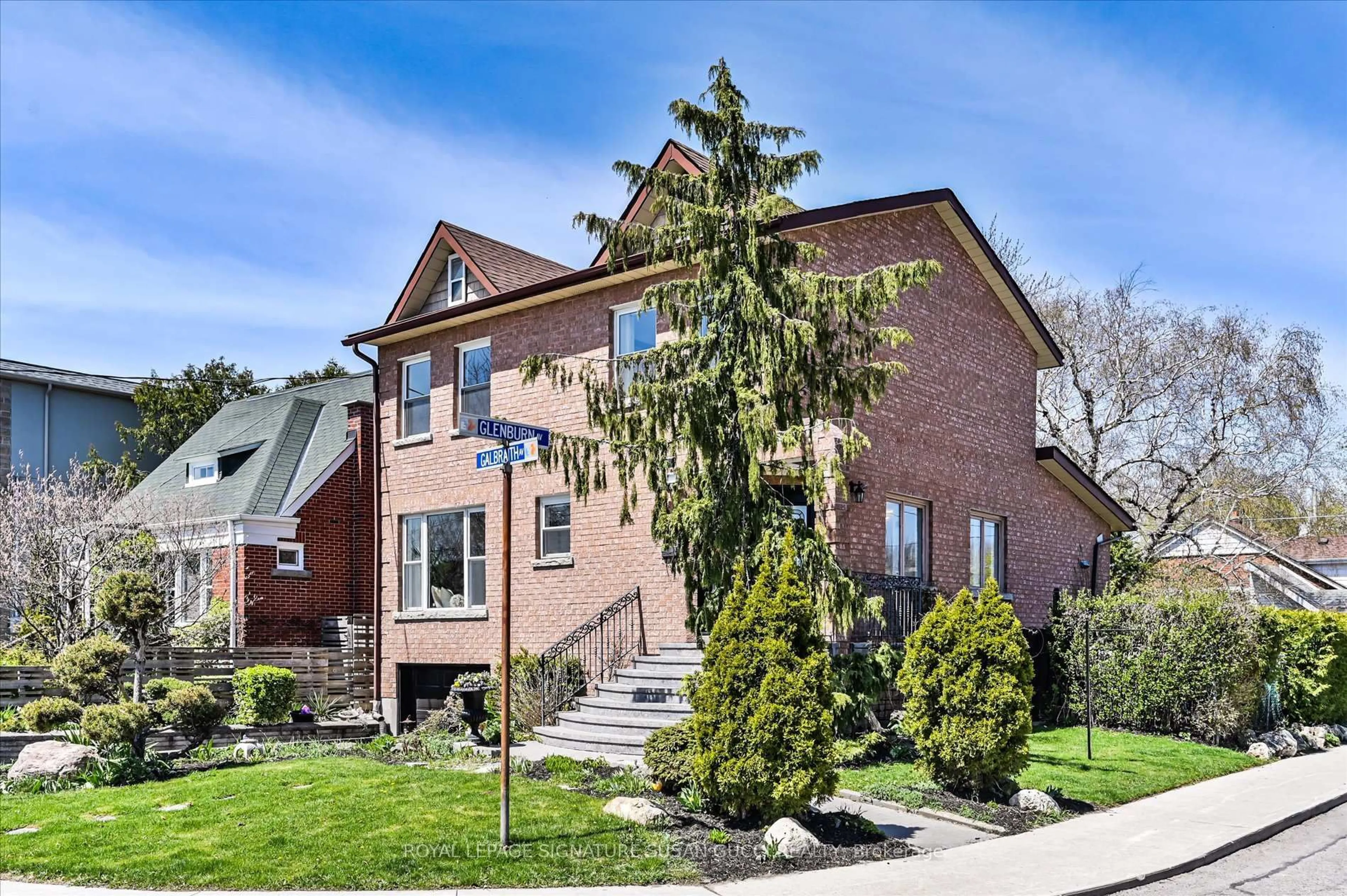 Home with brick exterior material, street for 82 Galbraith Ave, Toronto Ontario M4B 2B5